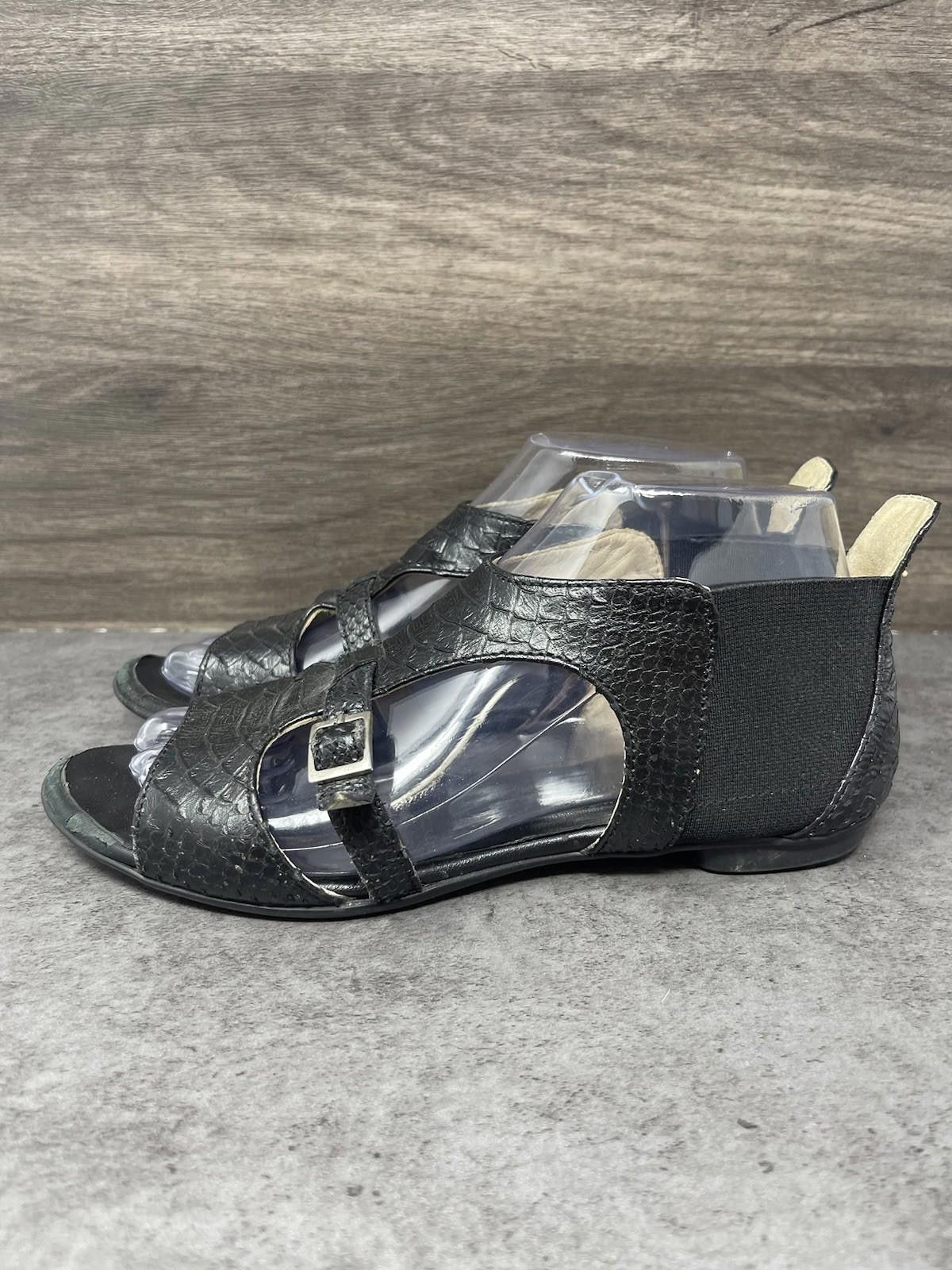 AGLINI AGL Gladiator Sandals Womens Size 6.5 (36.5) Black Leather Size US 6.5 / IT 36.5 - 1 Thumbnail