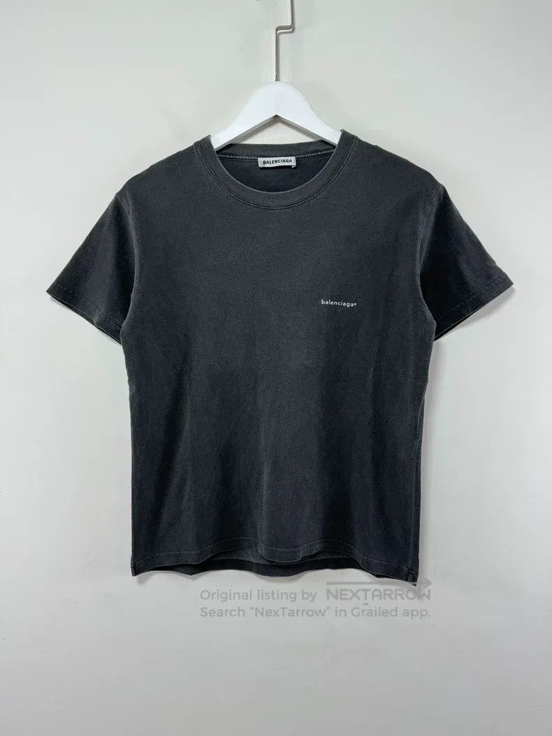 Balenciaga Balenciaga Small logo washed Tee Size US M / EU 48-50 / 2 - 1 Thumbnail