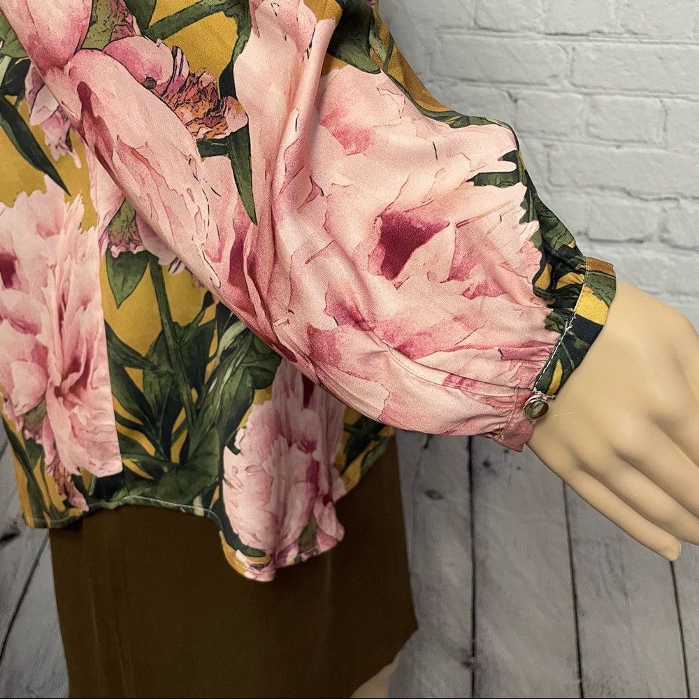 Chicos Chico's Floral Hardware-Trim Pullover Blouse Size 1 US M Size M / US 6-8 / IT 42-44 - 9 Thumbnail