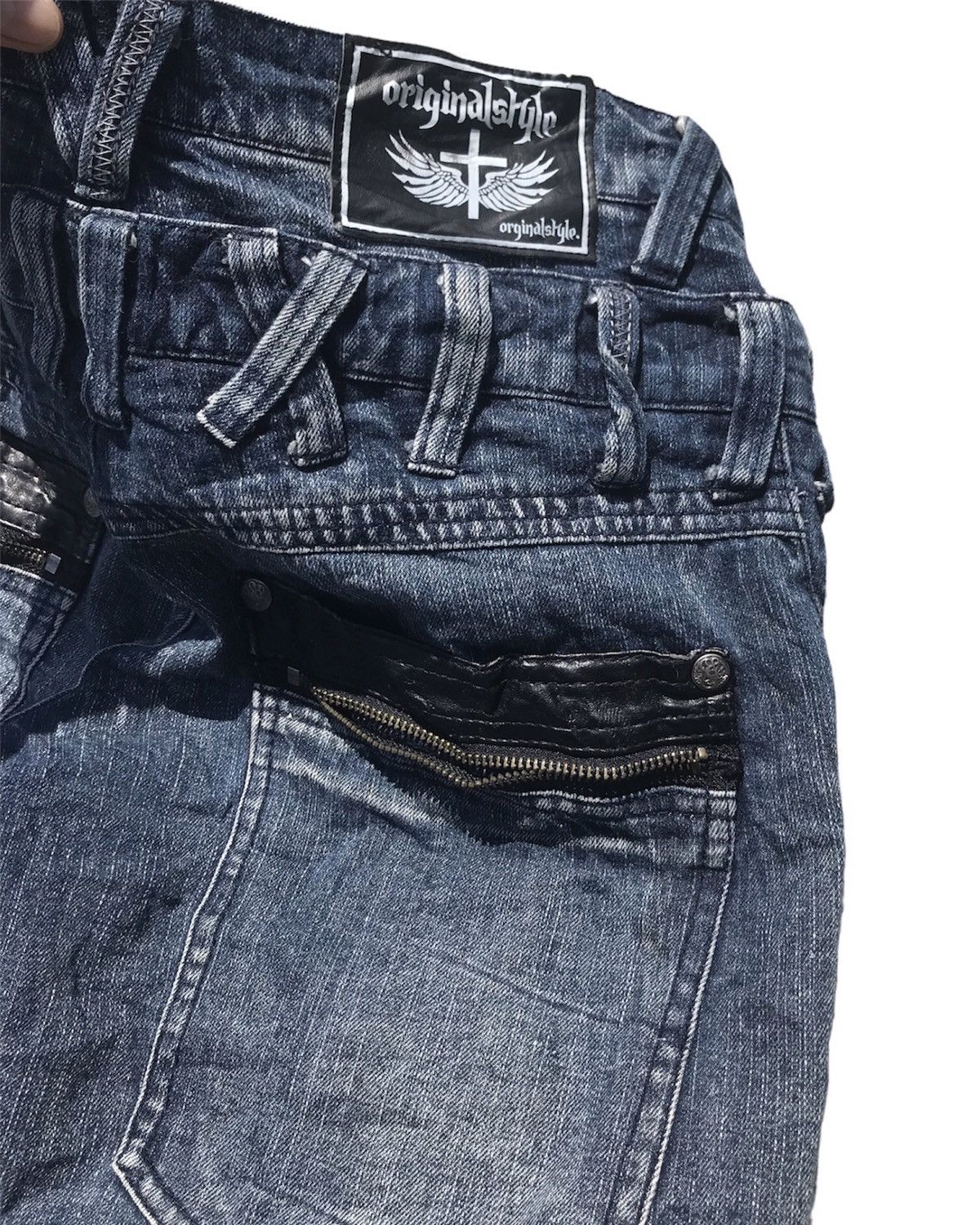 Japanese Brand × KMRii × Le Grande Bleu (L.G.B.) OriginalStyle Distressed Double Waist Jeans Size US 30 / EU 46 - 9 Thumbnail