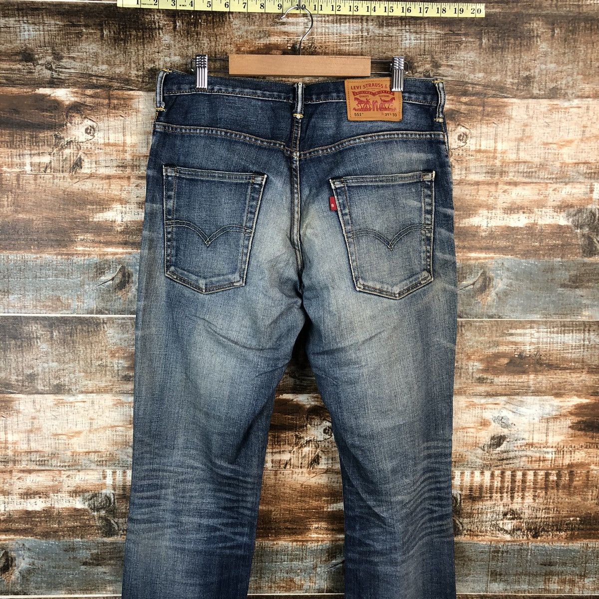 Levi's × Vintage DL 551 Levis Blue Distressed Denim Pants #C191 Size US 31 - 14 Thumbnail