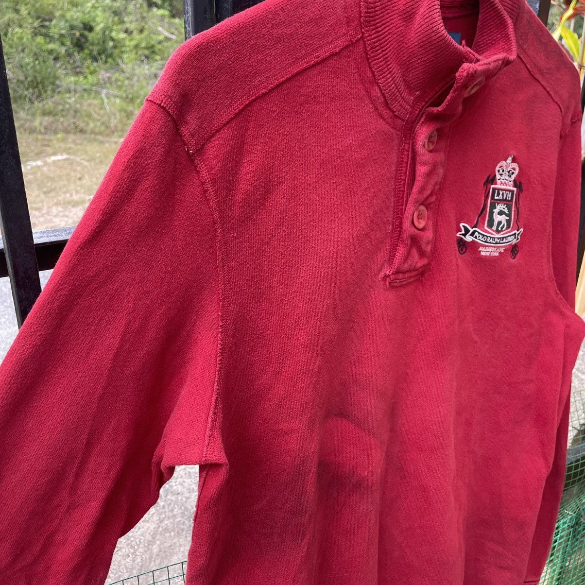 Polo Ralph Lauren 🔥Polo Ralph Lauren Half Buttons Sweat Rugby Shirts Size US M / EU 48-50 / 2 - 8 Thumbnail