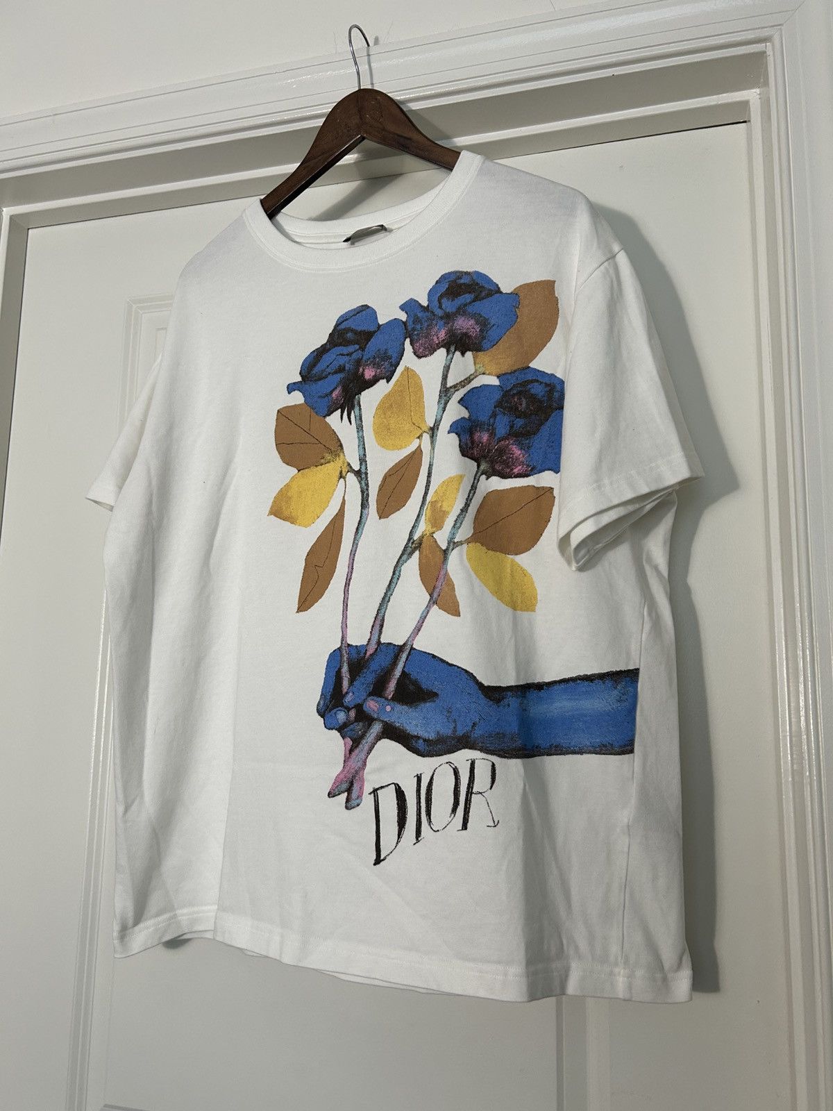 Dior Dior x Alex Fonton Blue flower floral shirt white Size US XXL / EU 58 / 5 - 1 Thumbnail