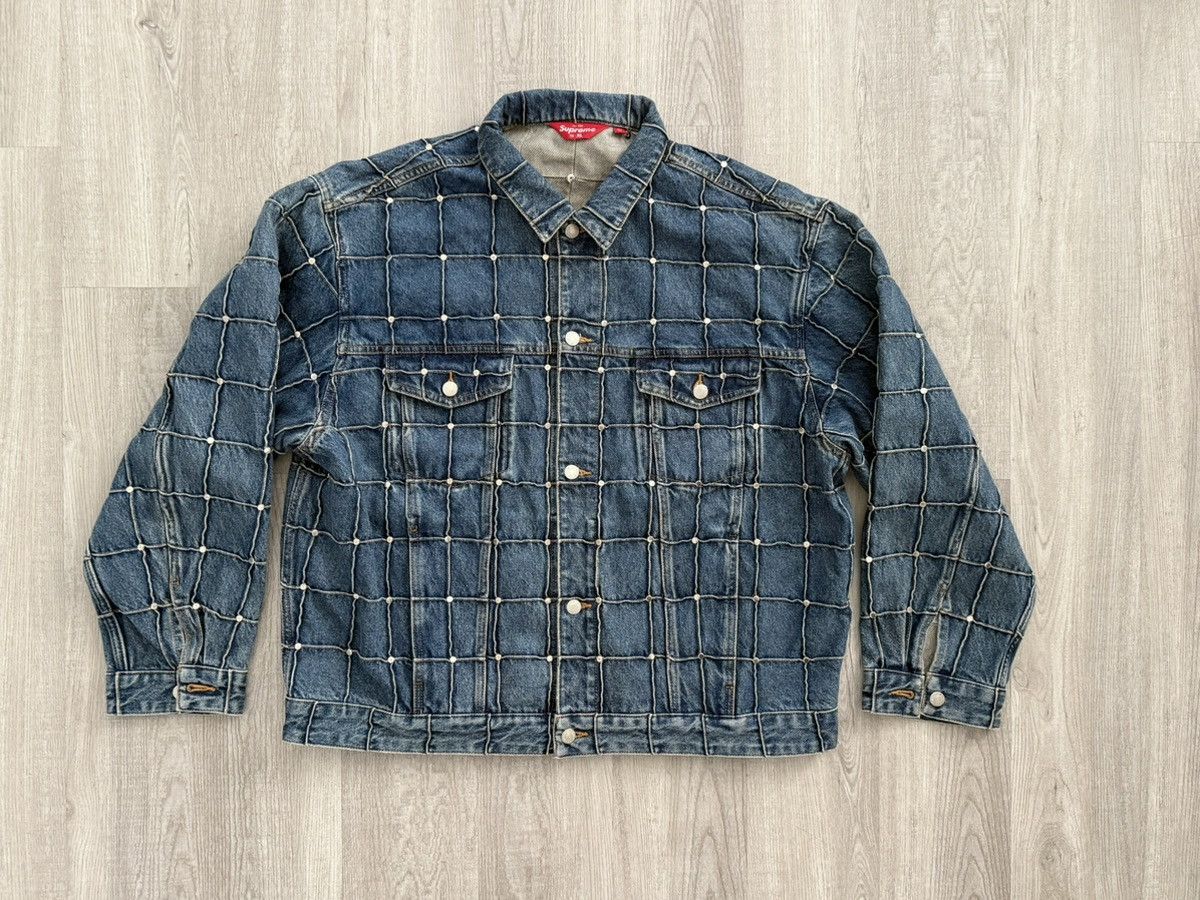 supreme Denim Trucker Jacket w XLサイズ xl 25ss supreme week8 Denim Trucker Jacket シュプリーム 黒 デニム