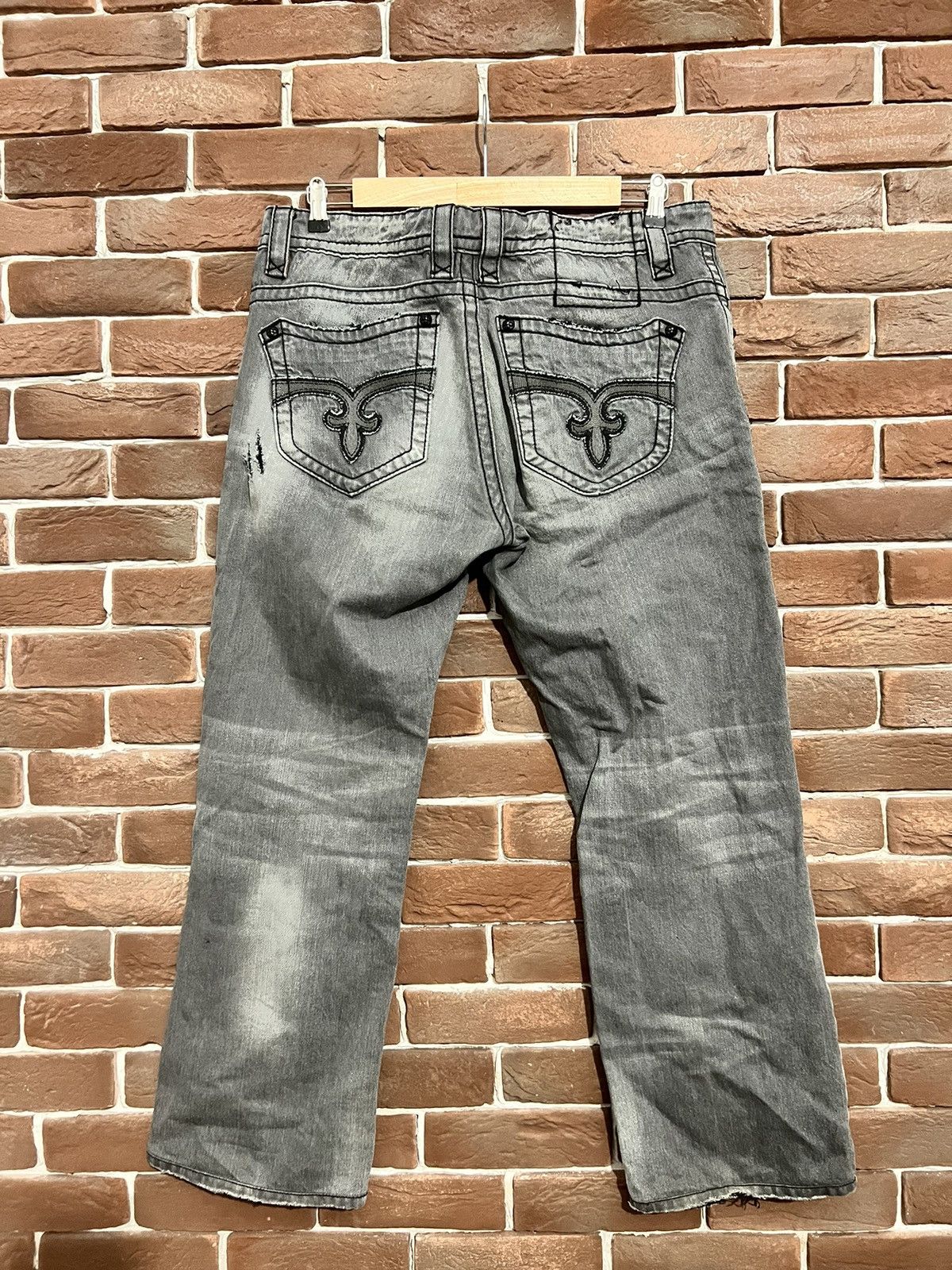 Rock Revival Rare Vintage Rock Revival Drip Denim Jeans Pants USA 36 Size US 36 / EU 52 - 1 Thumbnail