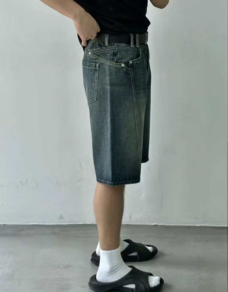 Japanese Brand × Jean Blue washed loose versatile denim shorts Size US 32 / EU 48 - 4 Thumbnail
