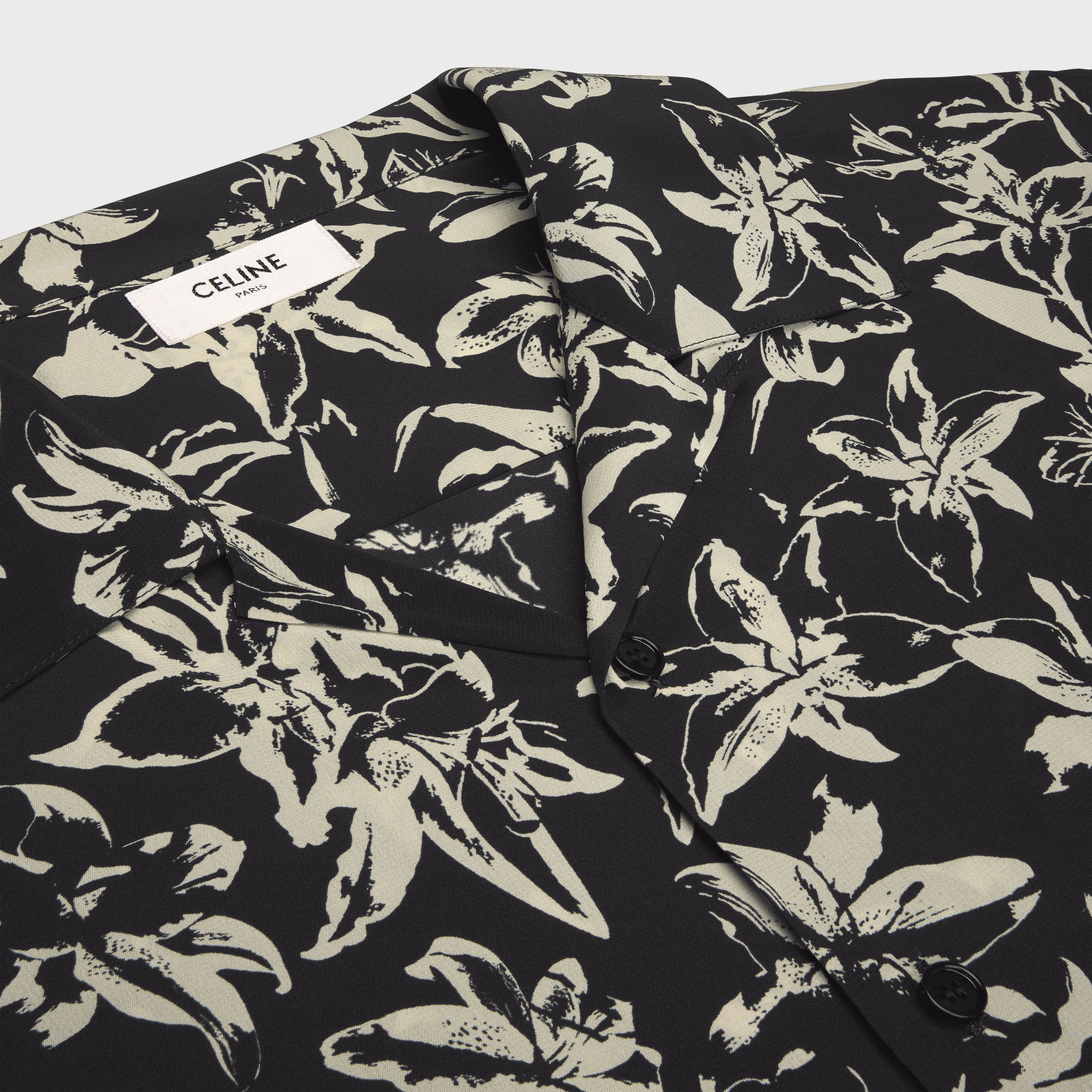 Celine o1bcso1str0925 2C946837Y Hawaiian Shirt in Black/Vanilla Size US S / EU 44-46 / 1 - 3 Thumbnail