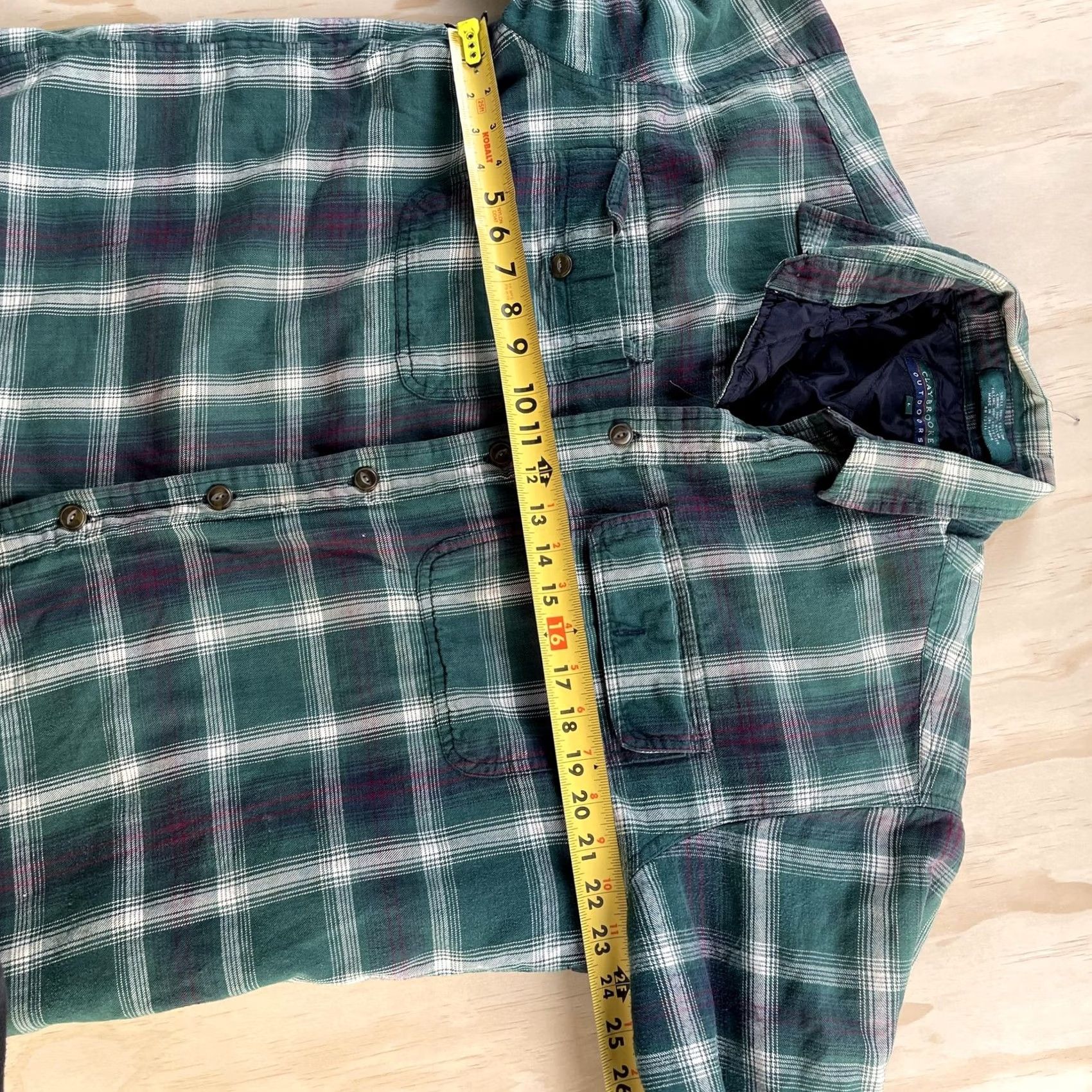 Vintage VINTAGE Claybrooke Outdoors Shirt Jacket Mens Large Green Plaid Quilted Lined Size US L / EU 52-54 / 3 - 6 Thumbnail