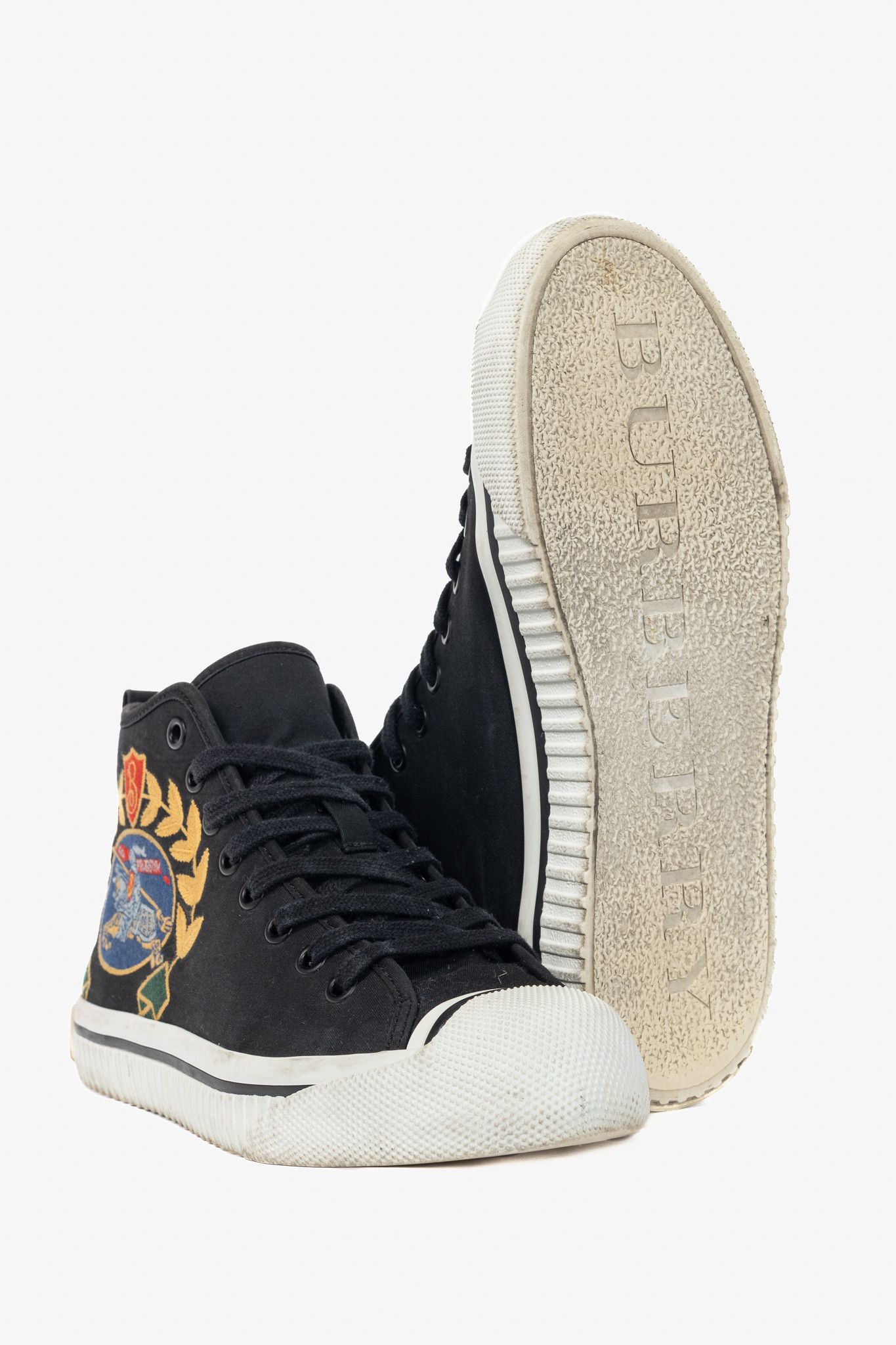 Burberry Burberry Kingly Big C Embroidered High-Top Lace-Up Sneakers Size US 6.5 / IT 36.5 - 4 Thumbnail