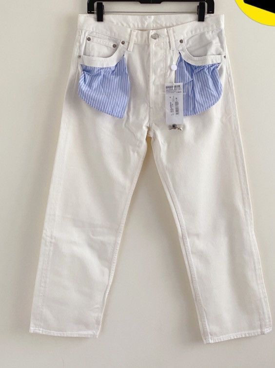 Maison Margiela Maison Margiela White Knife Leg Jeans - DMC Size US 42 / EU 58 - 1 Thumbnail