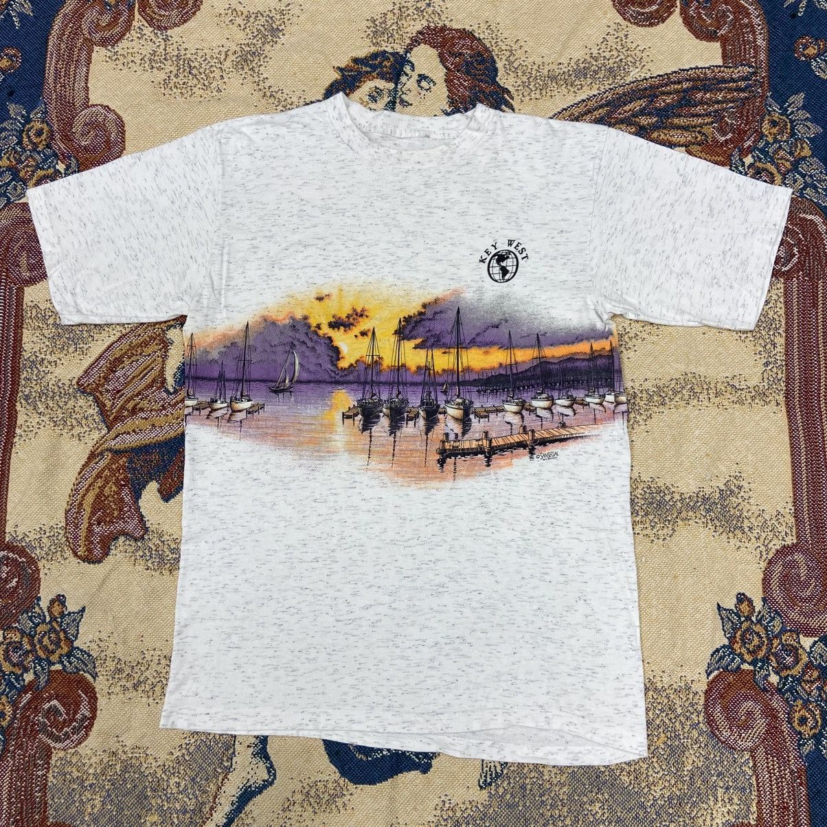 Vintage Vintage Key West Boat Line Shirt Size US L / EU 52-54 / 3 - 1 Thumbnail