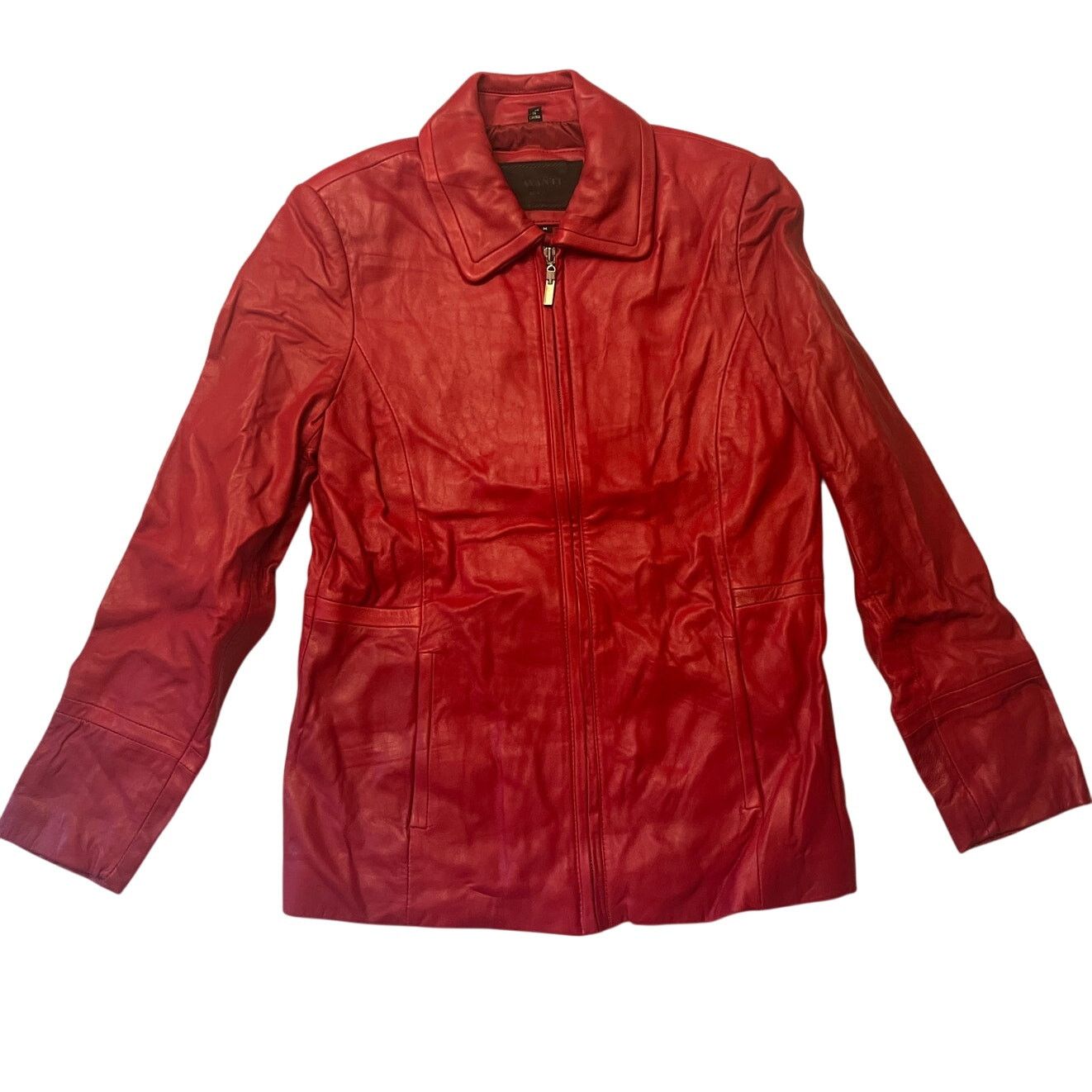 Other Vintage 80s AVANTI Leather Red Leather Jacket - Size: M Size M / US 6-8 / IT 42-44 - 1 Thumbnail