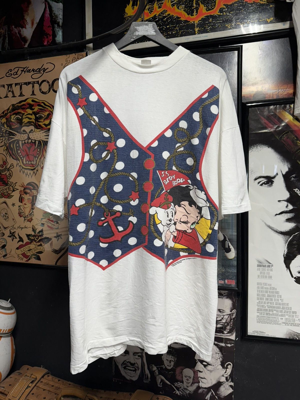 Vintage Vintage 90’s Betty Boop Sailor T-Shirt Vtg Adult Size 2XL Size US XXL / EU 58 / 5 - 7 Thumbnail
