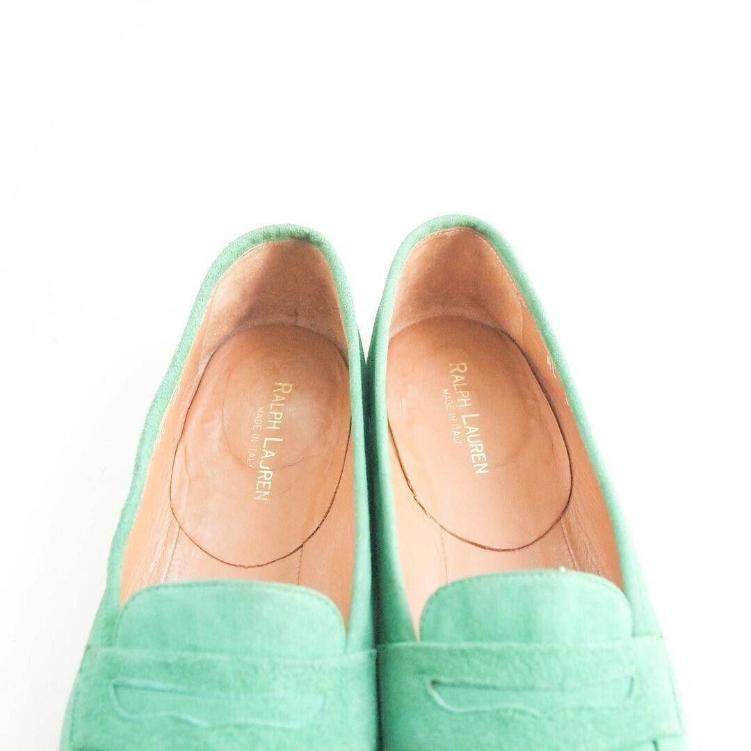 Polo Ralph Lauren Ralph Lauren Penny Loafers Green Suede Womens EU 37 US 6.5 C Size US 7 / IT 37 - 4 Thumbnail