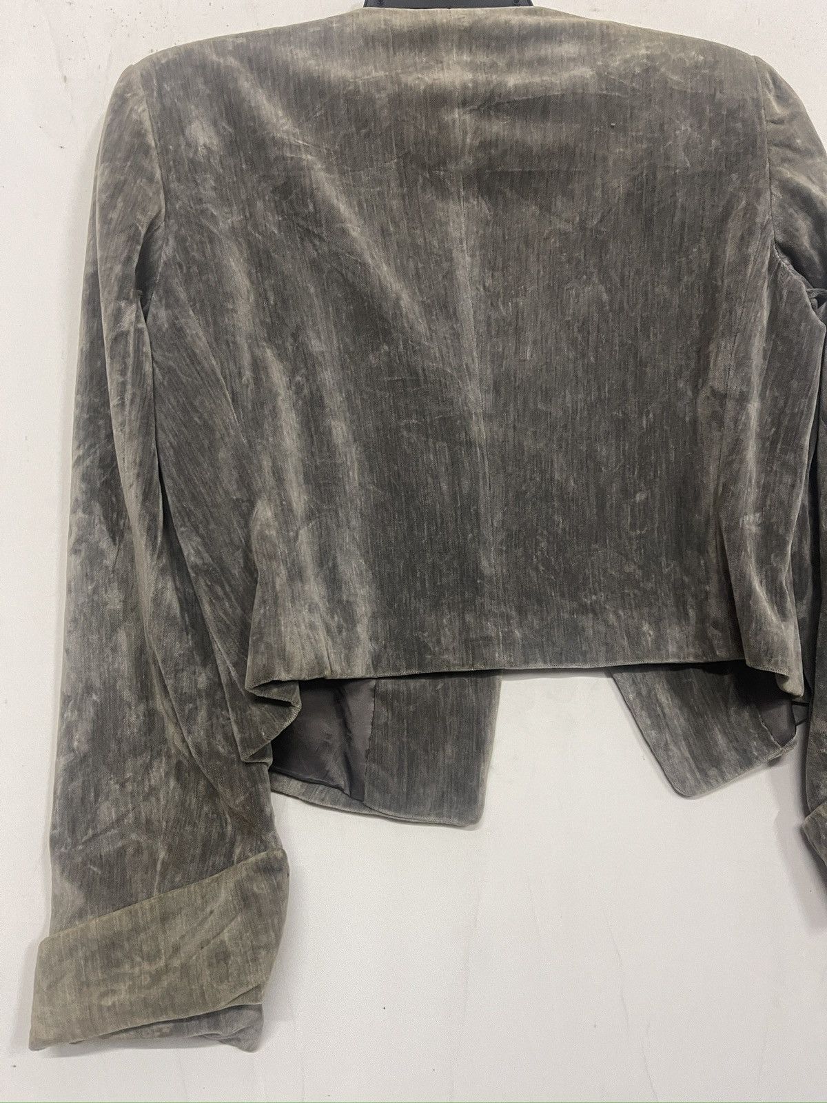 Emporio Armani Emporio Armani velvet jacket with a mandarin collar n button Size L / US 10 / IT 46 - 14 Thumbnail