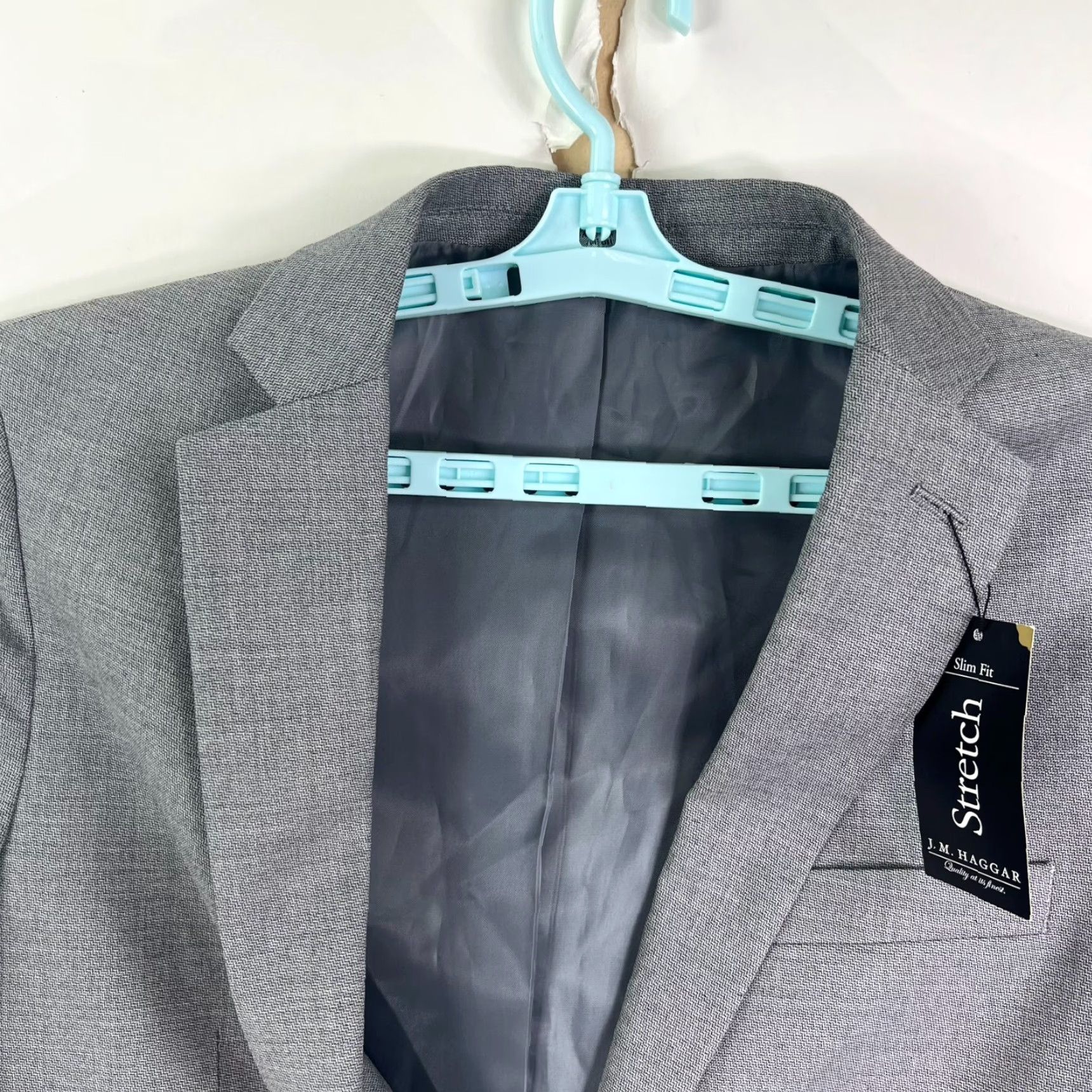 Haggar Haggar J.M. Hagger Joe III Slim Fit Stretch Blazer Mens Size 40 Gray Size 40R - 2 Thumbnail
