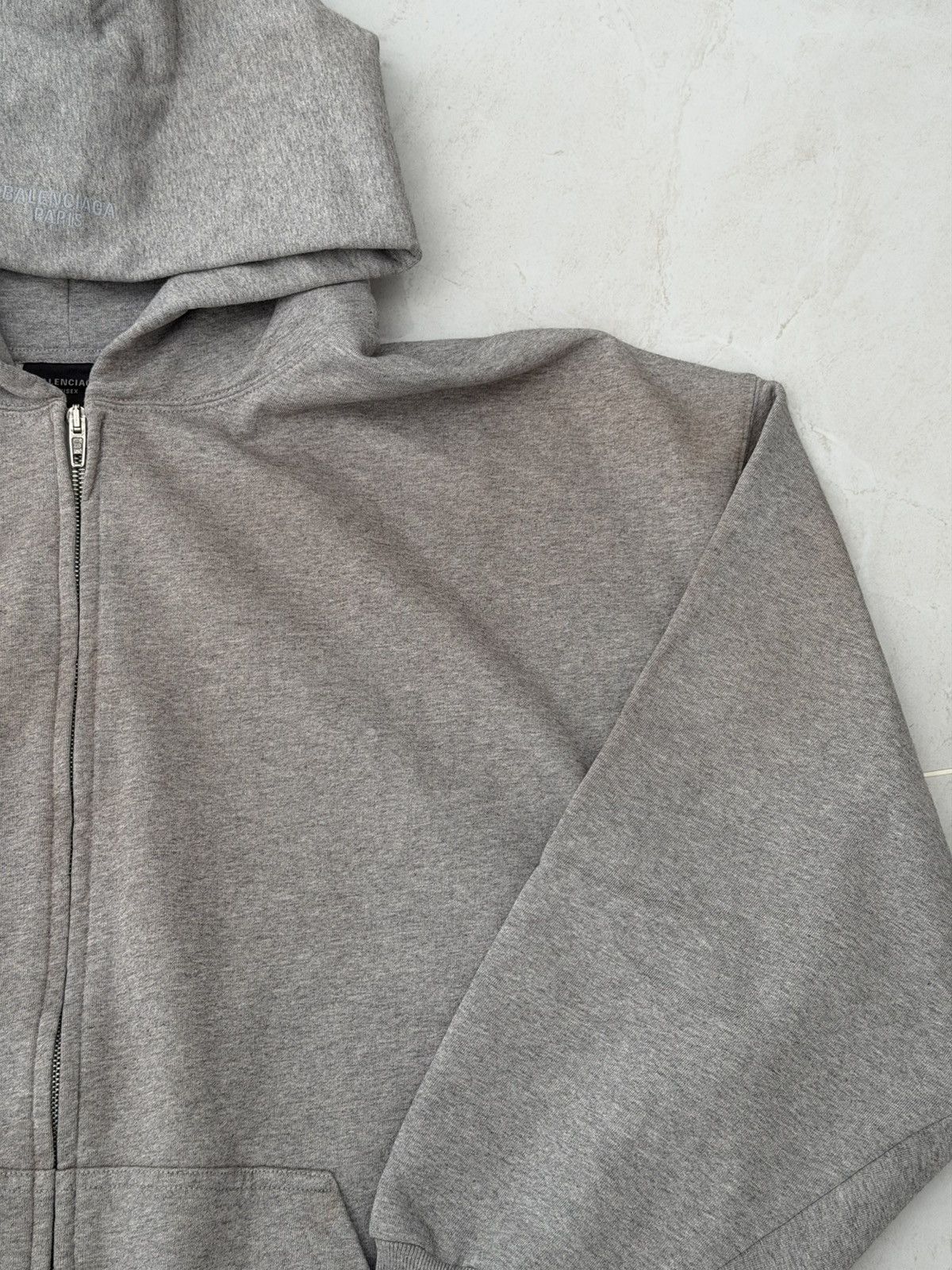 Balenciaga Balenciaga Mud Polo Zip Hoodie Grey Sz.XXL Size US XXL / EU 58 / 5 - 5 Thumbnail