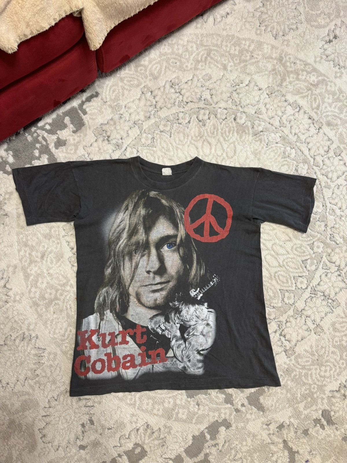 Band Tees × Vintage Vintage Kurt Cobain Graphic Tee - Nirvana Band Shirt Size US M / EU 48-50 / 2 - 2 Thumbnail