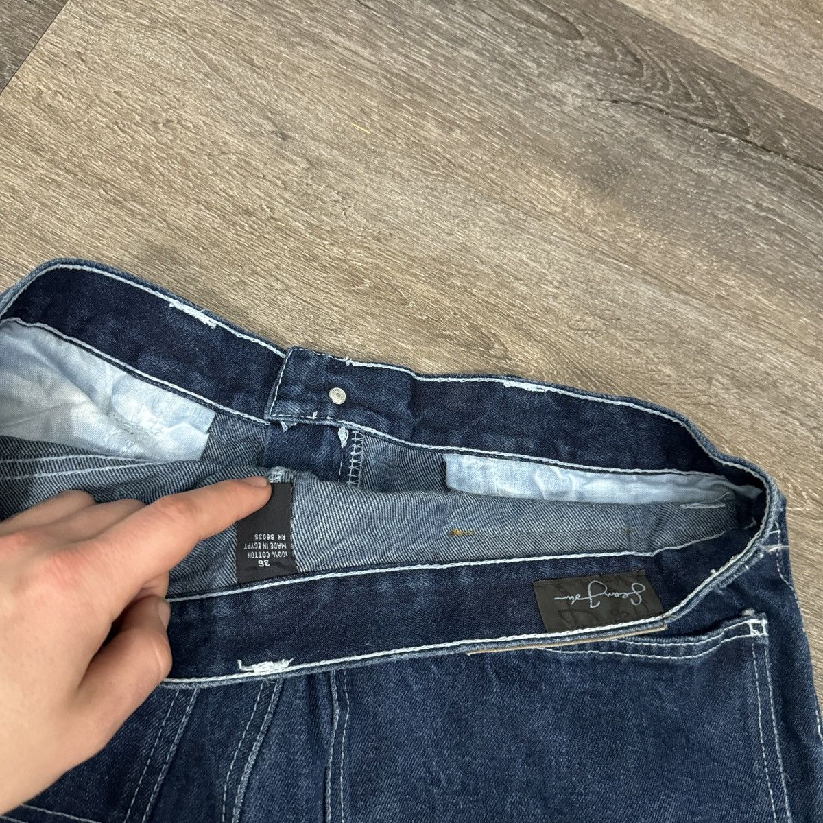 Carhartt × JNCO × Vintage Vintage Y2K Seanjohn baggy embroidered carpenter jeans Size US 33 - 4 Thumbnail