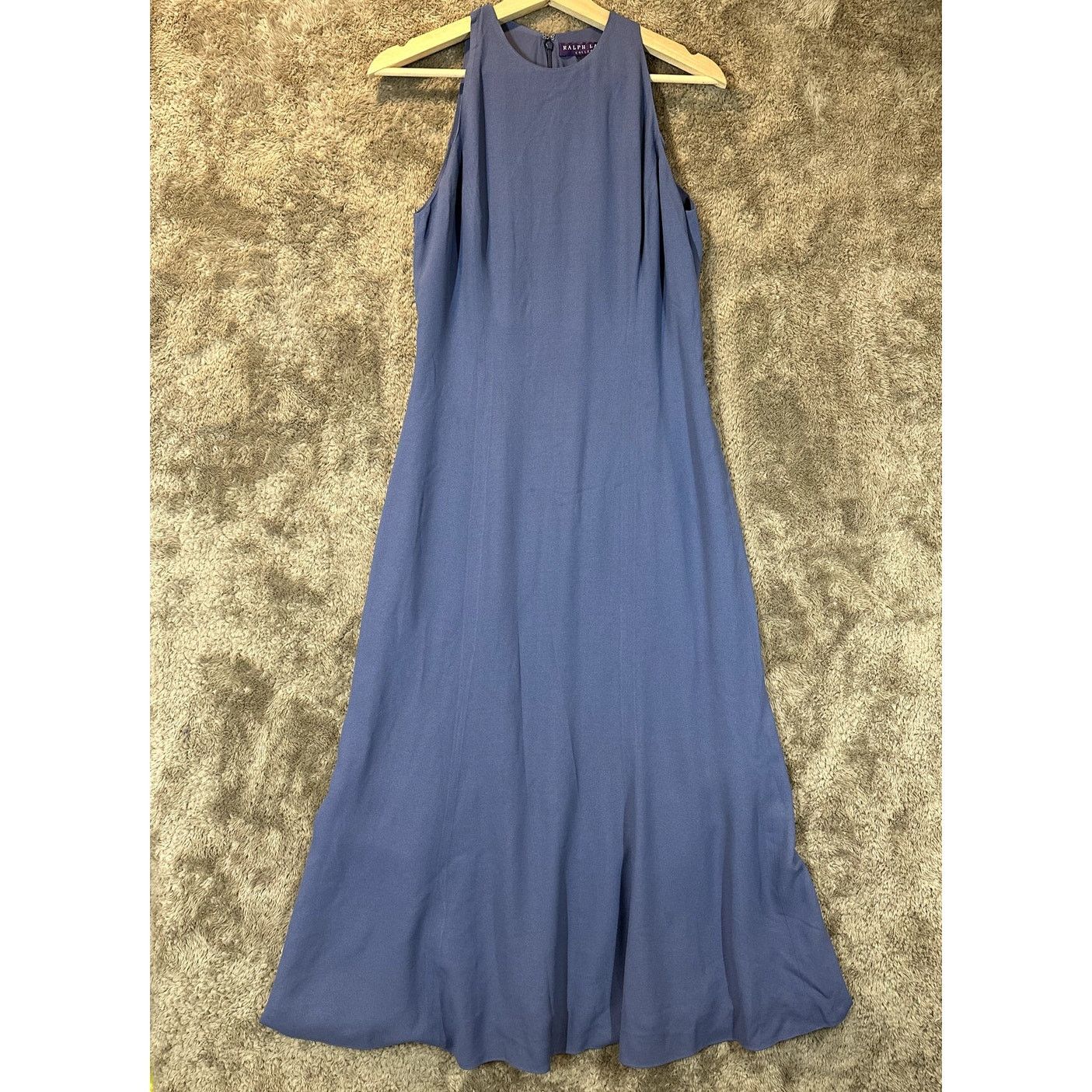 Ralph Lauren Purple Label Ralph Lauren Collection Purple Label 6 S Blue Crepe Dress Size M / US 6-8 / IT 42-44 - 1 Thumbnail
