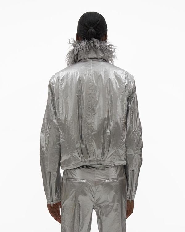 Helmut Lang Helmut Lang Biker Jacket in Silver Size L / US 10 / IT 46 - 6 Thumbnail