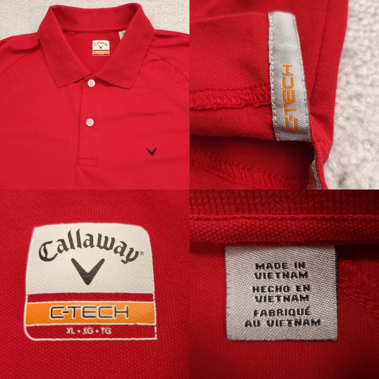 Callaway Callaway Golf Polo Shirt Mens XL Red C-Tech Short Sleeve NOTE Size US XL / EU 56 / 4 - 8 Thumbnail
