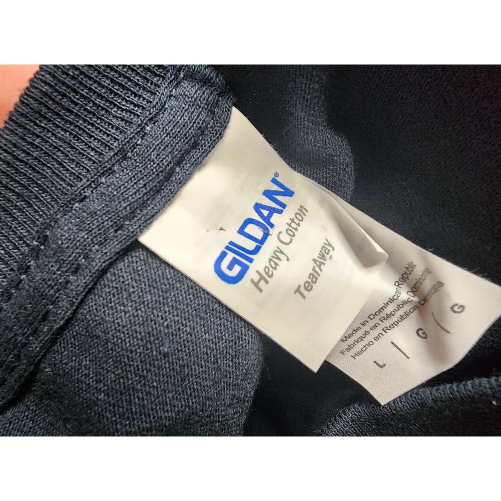 Gildan Mens L Gildan Short Sleeve T-Shirt Black Cotton Logo Funny Crew Neck Vintage? Size US L / EU 52-54 / 3 - 4 Thumbnail