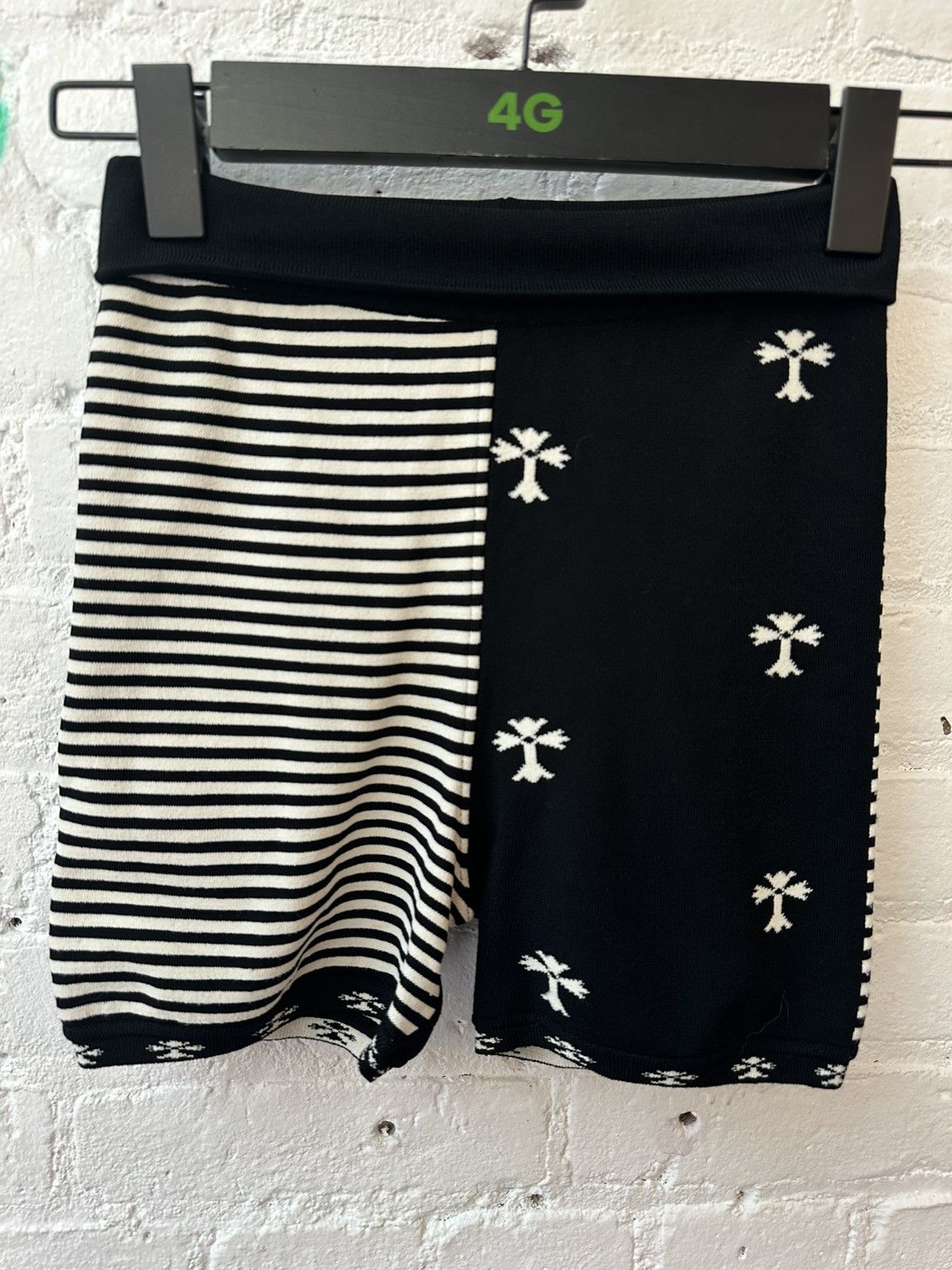 Chrome Hearts Chrome Hearts NEW stretchy mini shorts XS S Size 25" / US 0 / IT 36 - 2 Thumbnail