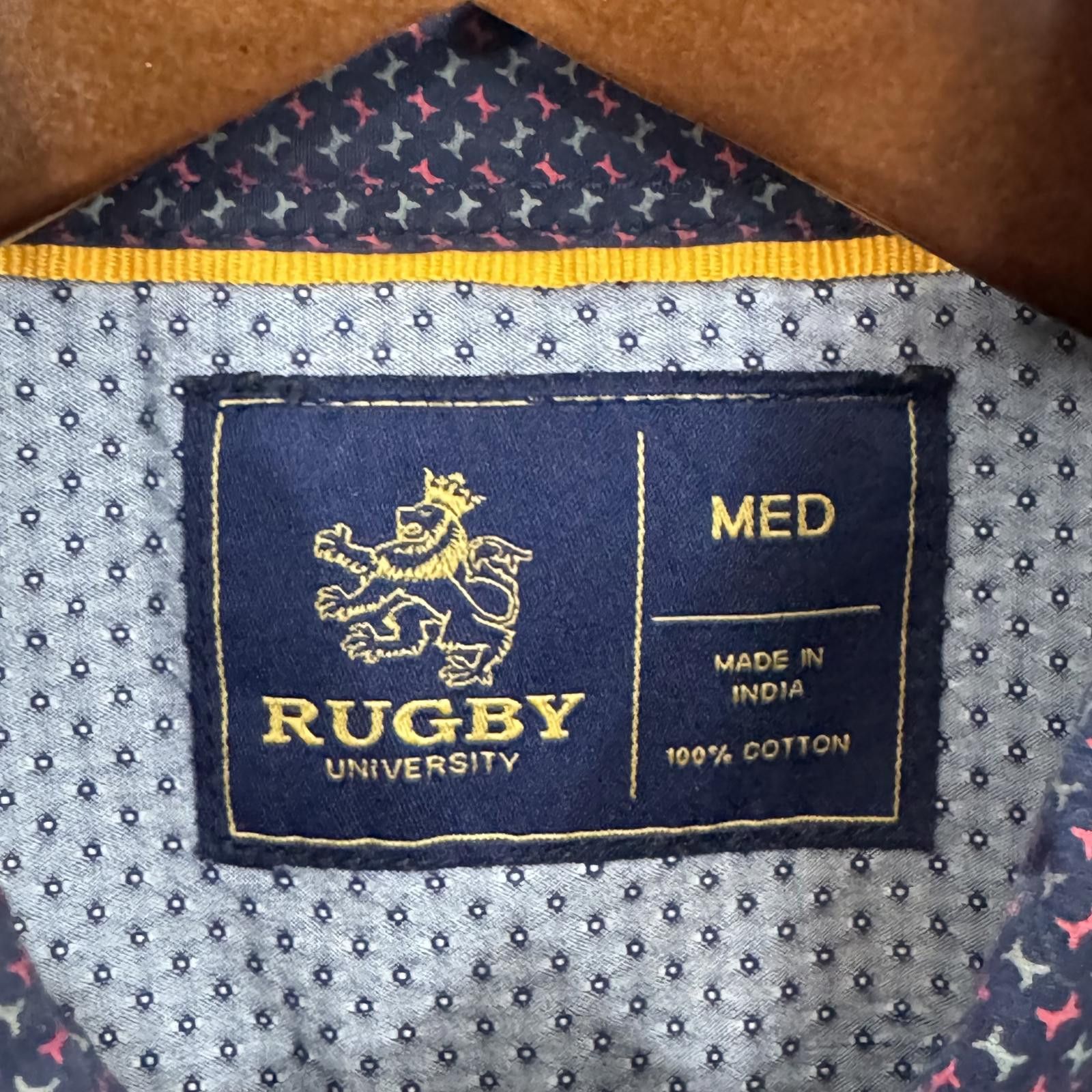 Designer Rugby University Mens Button Up Short Sleeve Shirt Medium Size US M / EU 48-50 / 2 - 4 Thumbnail