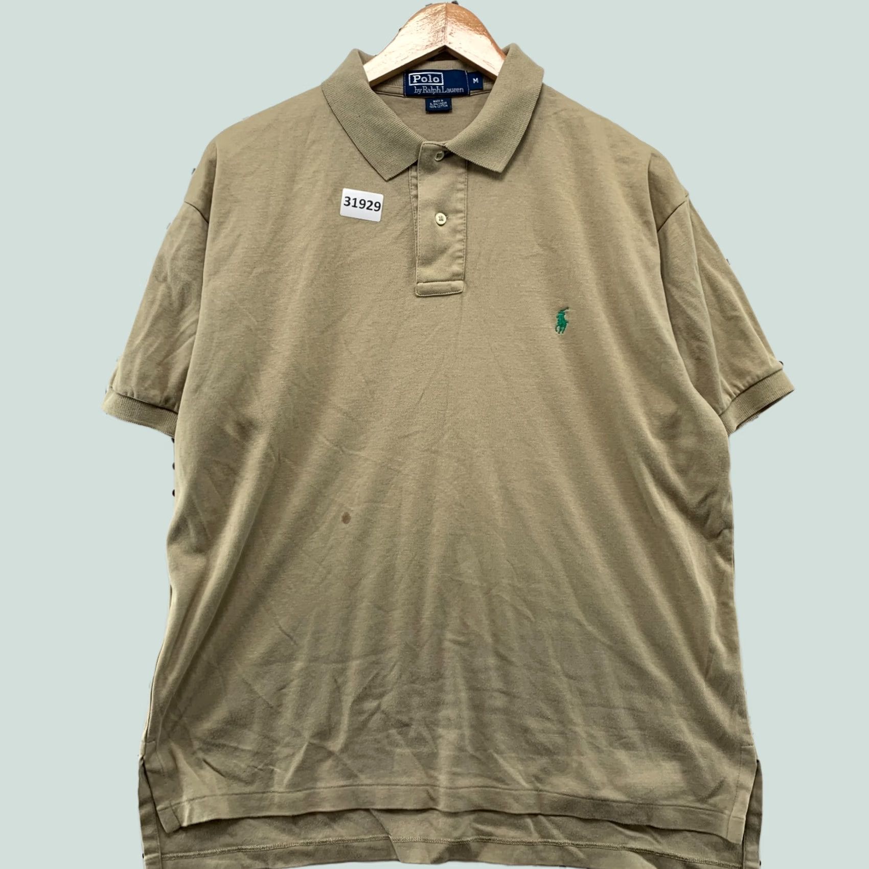 Polo Ralph Lauren VINTAGE Polo Ralph Lauren Shirt Mens Medium Brown Green Pony COllared Casual Size US M / EU 48-50 / 2 - 1 Thumbnail