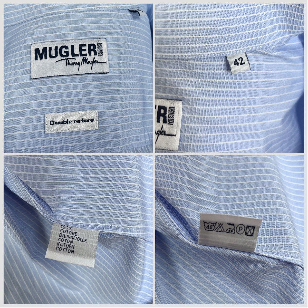Thierry Mugler 🔥Vintage Archive THIERRY MUGLER Metallic Buttons Shity Size US L / EU 52-54 / 3 - 4 Thumbnail