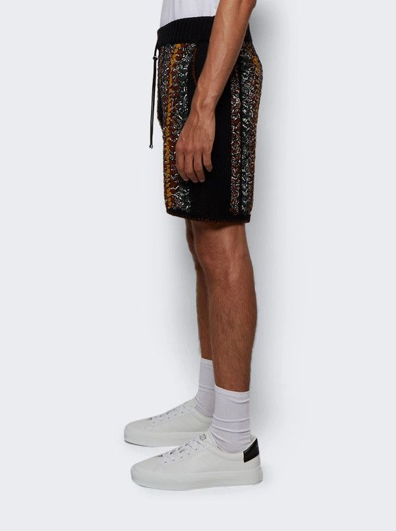 Amiri o1gr1nt0824 Braided Bandana Shorts in Black Size US 30 / EU 46 - 4 Thumbnail