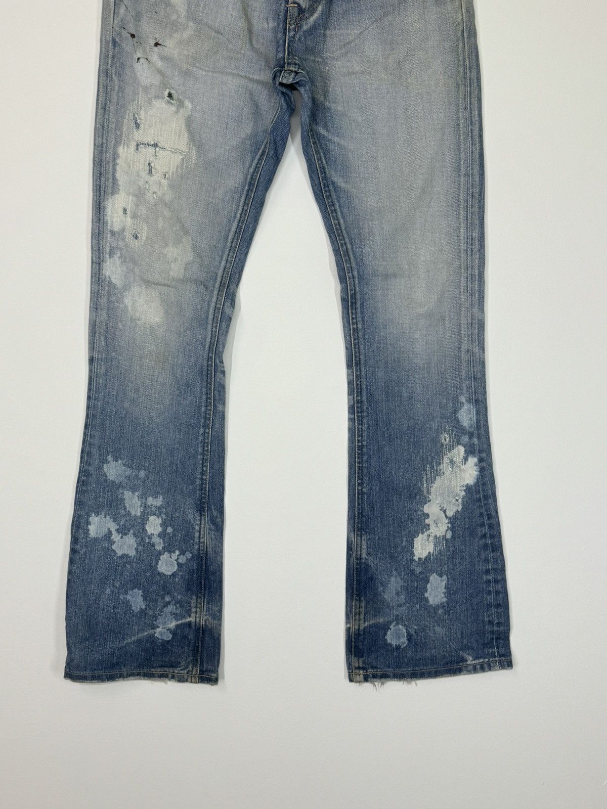 If Six Was Nine × Lee × Vintage Flare Lee Raider Muddy Acid Wash Boot Cut Style Denim Size US 29 - 6 Thumbnail