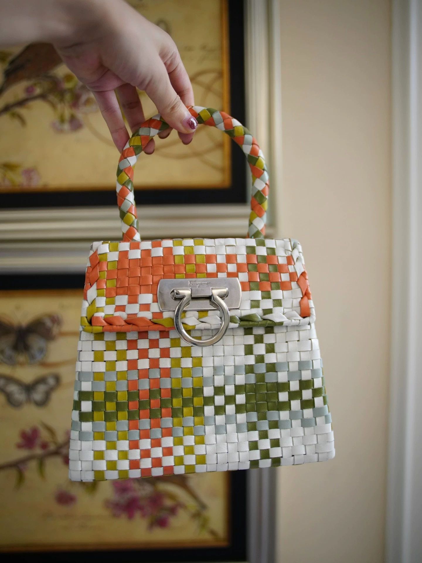 Salvatore Ferragamo Ferragamo Museum Limited Woven Horsebit Tote Small Size ONE SIZE - 1 Thumbnail