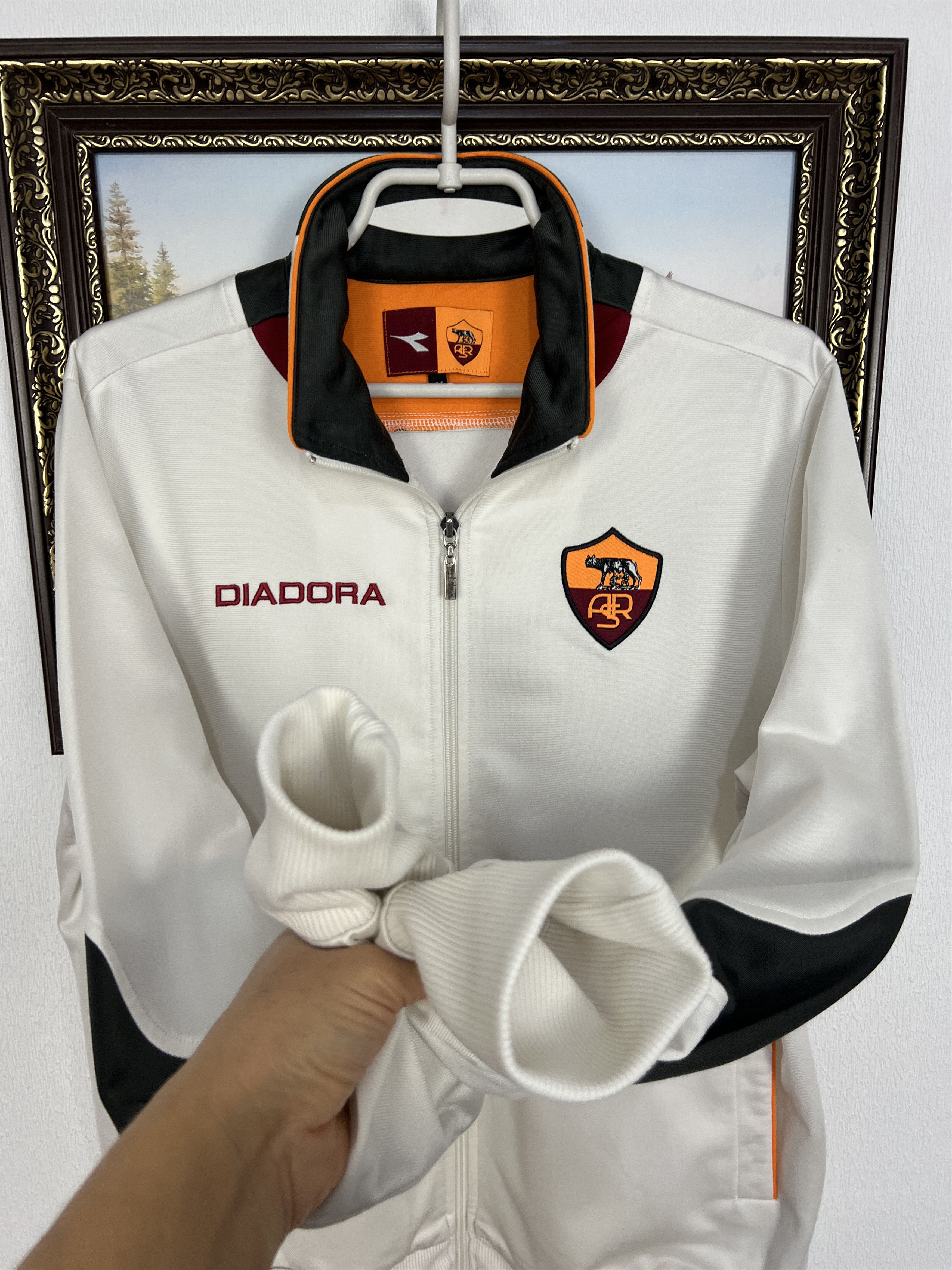 Diadora Vintage AS Roma Football Track Suit Soccer Set Jacket Pants Size US M / EU 48-50 / 2 - 4 Thumbnail