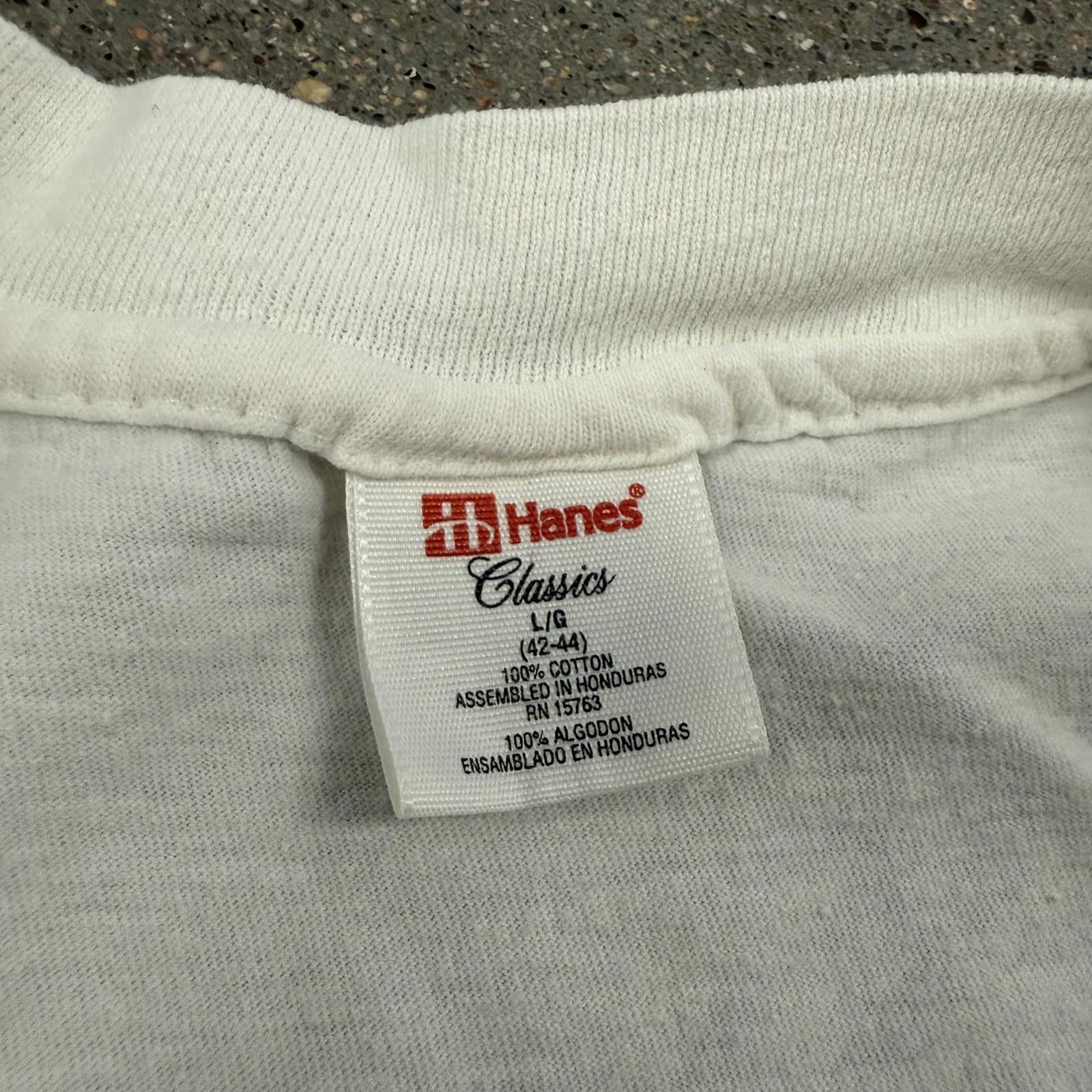 Hanes VTG Single Stitch Hanes Classics Blank White Shirt - L Size US L / EU 52-54 / 3 - 3 Thumbnail