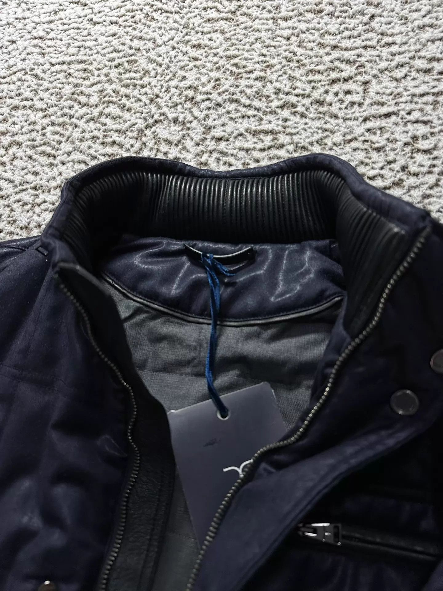Other Larusmiani Italian Goat Cashmere Leather Trim 52 Size US L / EU 52-54 / 3 - 5 Thumbnail