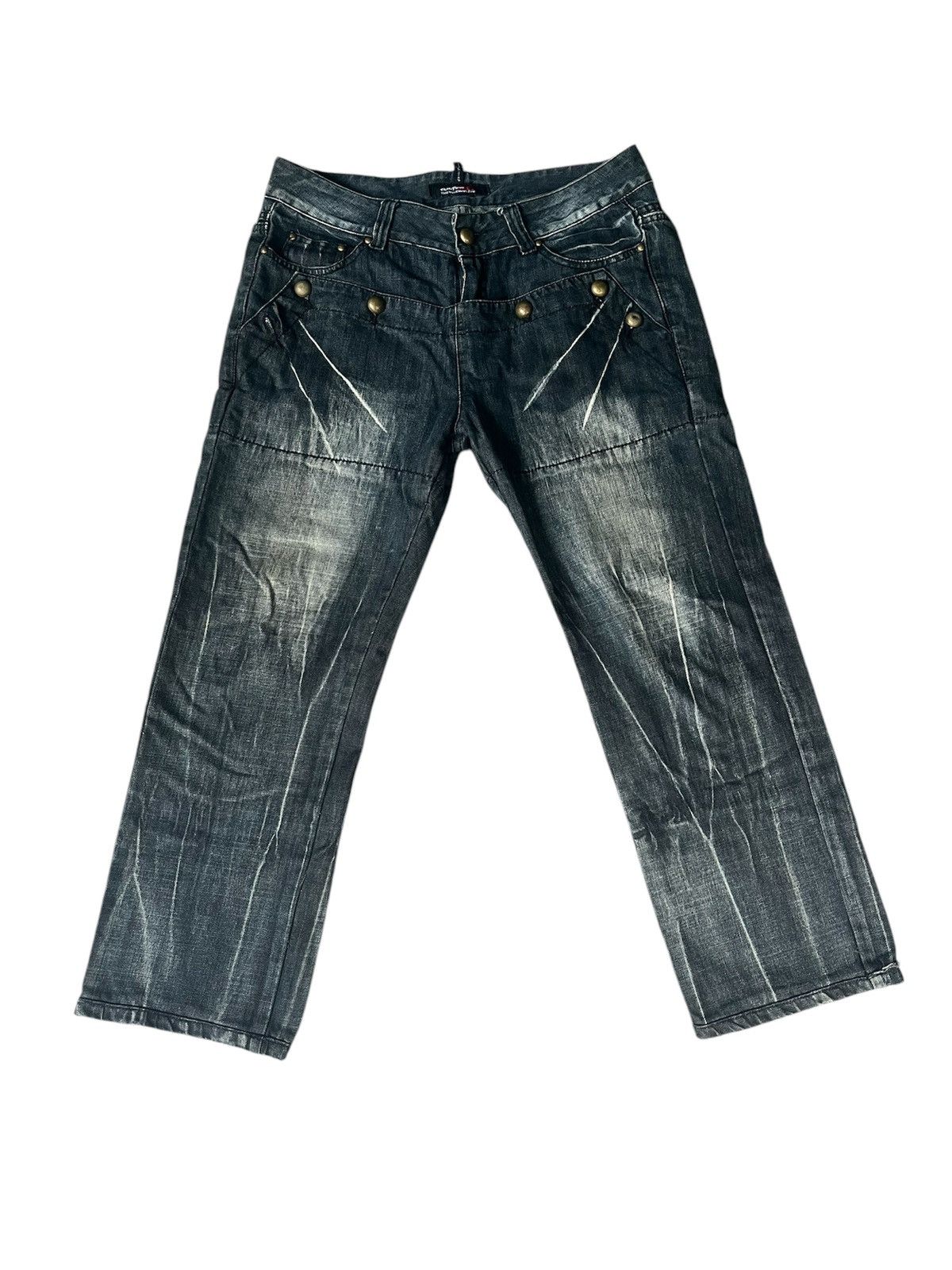 Kapital Rieton Studded distressed denim y2k style Size US 32 / EU 48 - 1 Thumbnail