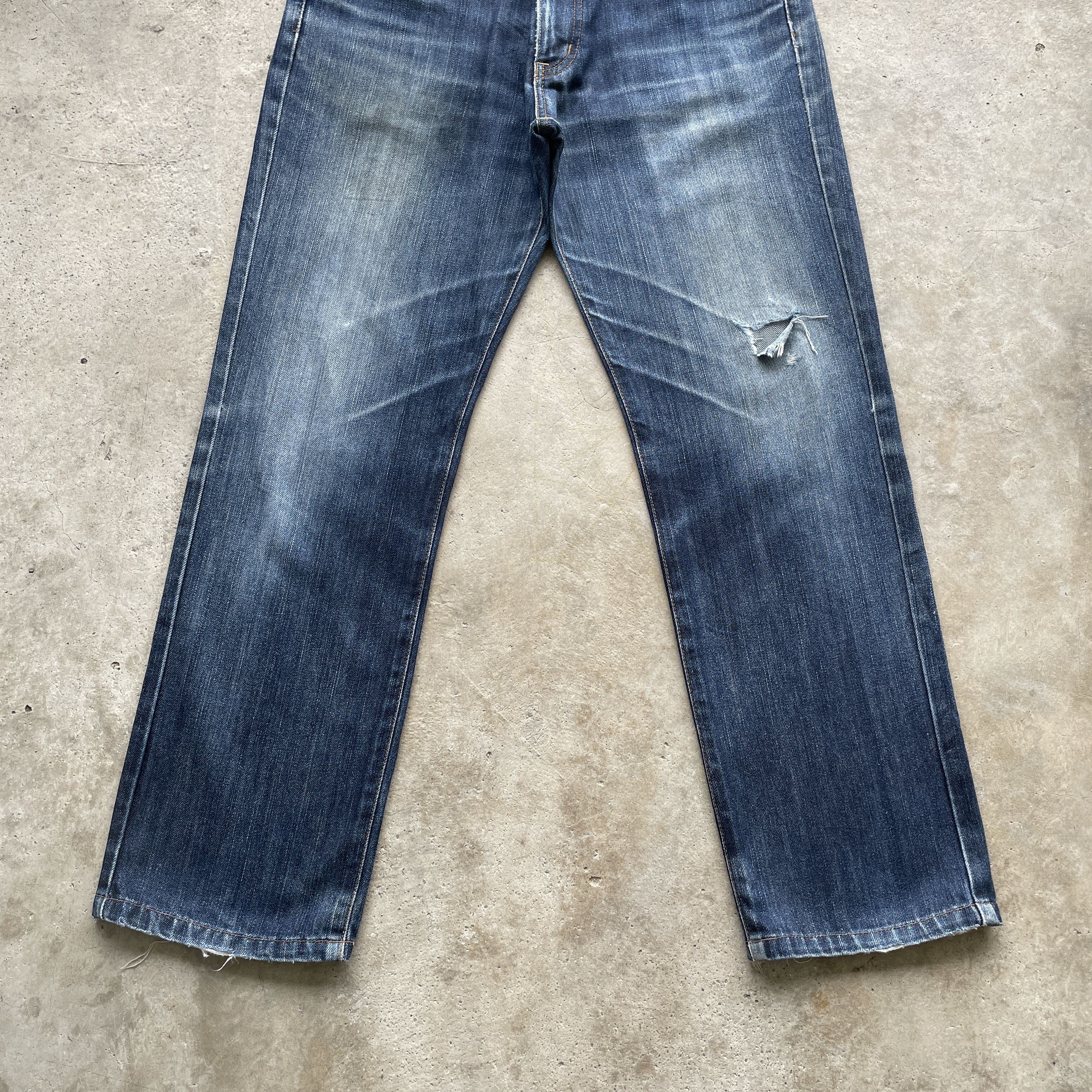 Edwin W32x29 Vintage Edwin Jeans Distressed Denim Faded Pants Size US 32 / EU 48 - 4 Thumbnail