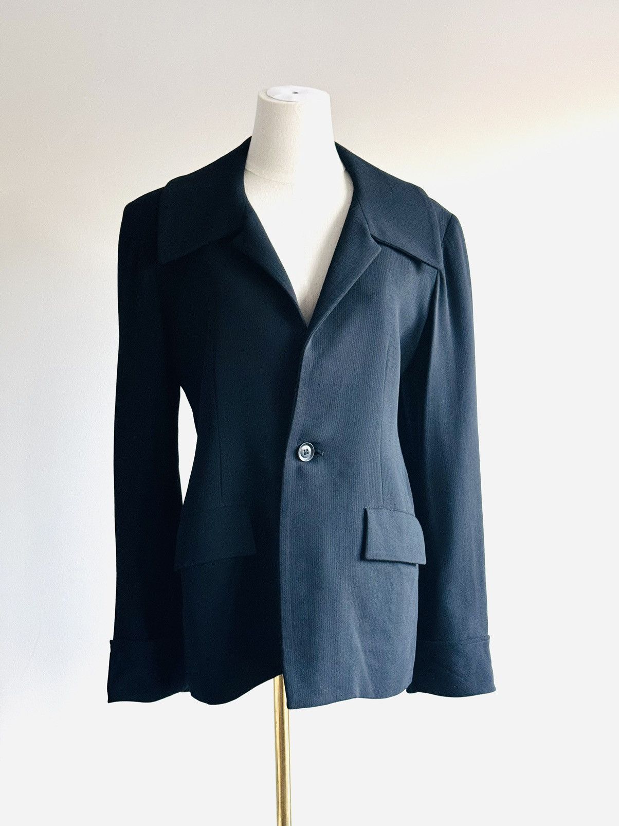Yohji Yamamoto Y’s Yamamoto by Yohji Yamamoto black blazer sz L vintage Size L / US 10 / IT 46 - 1 Thumbnail