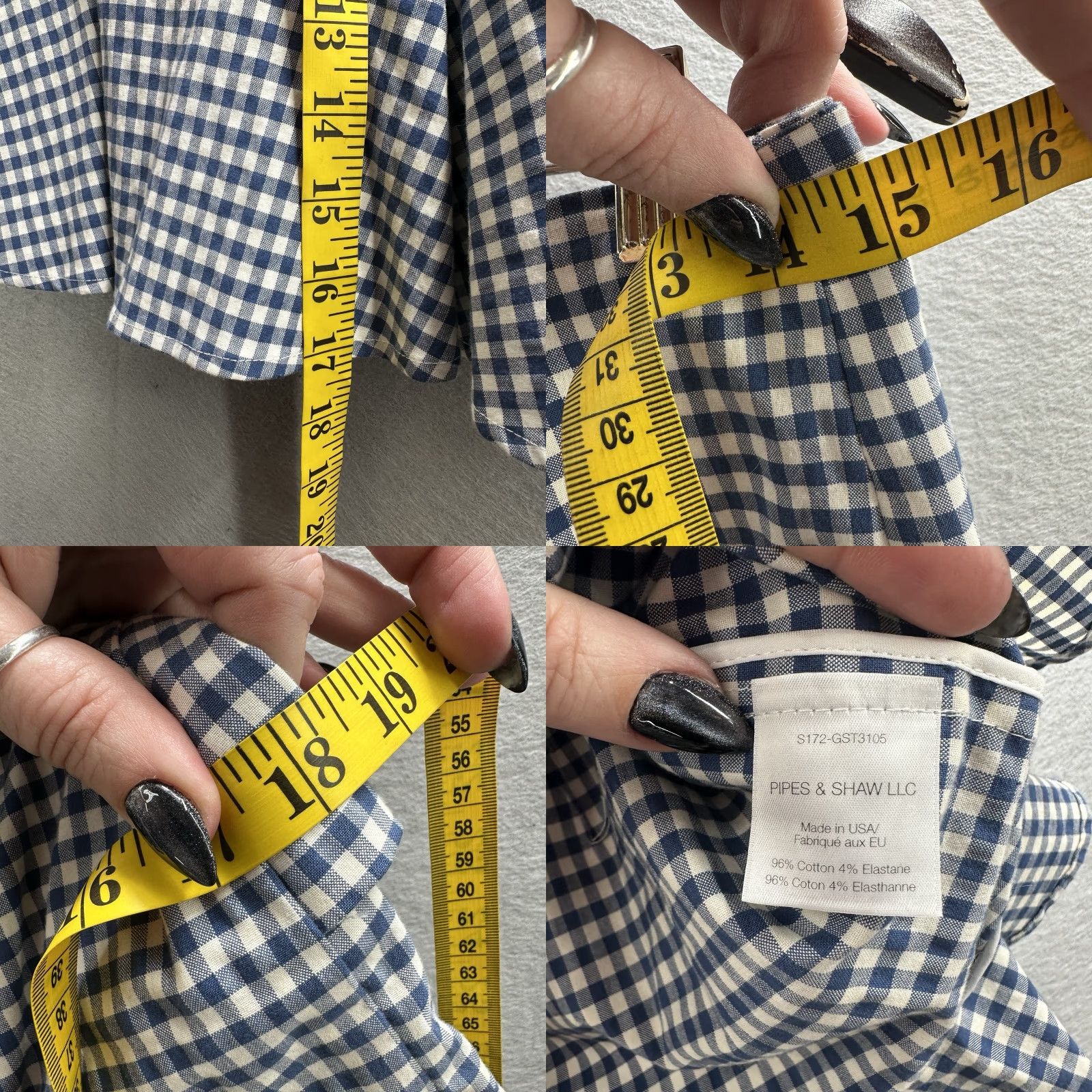 Veronica Beard Veronica Beard Mini Skirt Womens 6 Blue Plaid Asymmetrical Cottage Gingham Boho Prep 90s Style Short Skirt Mens/Womens Size 28" / US 6 / IT 42 - 8 Thumbnail