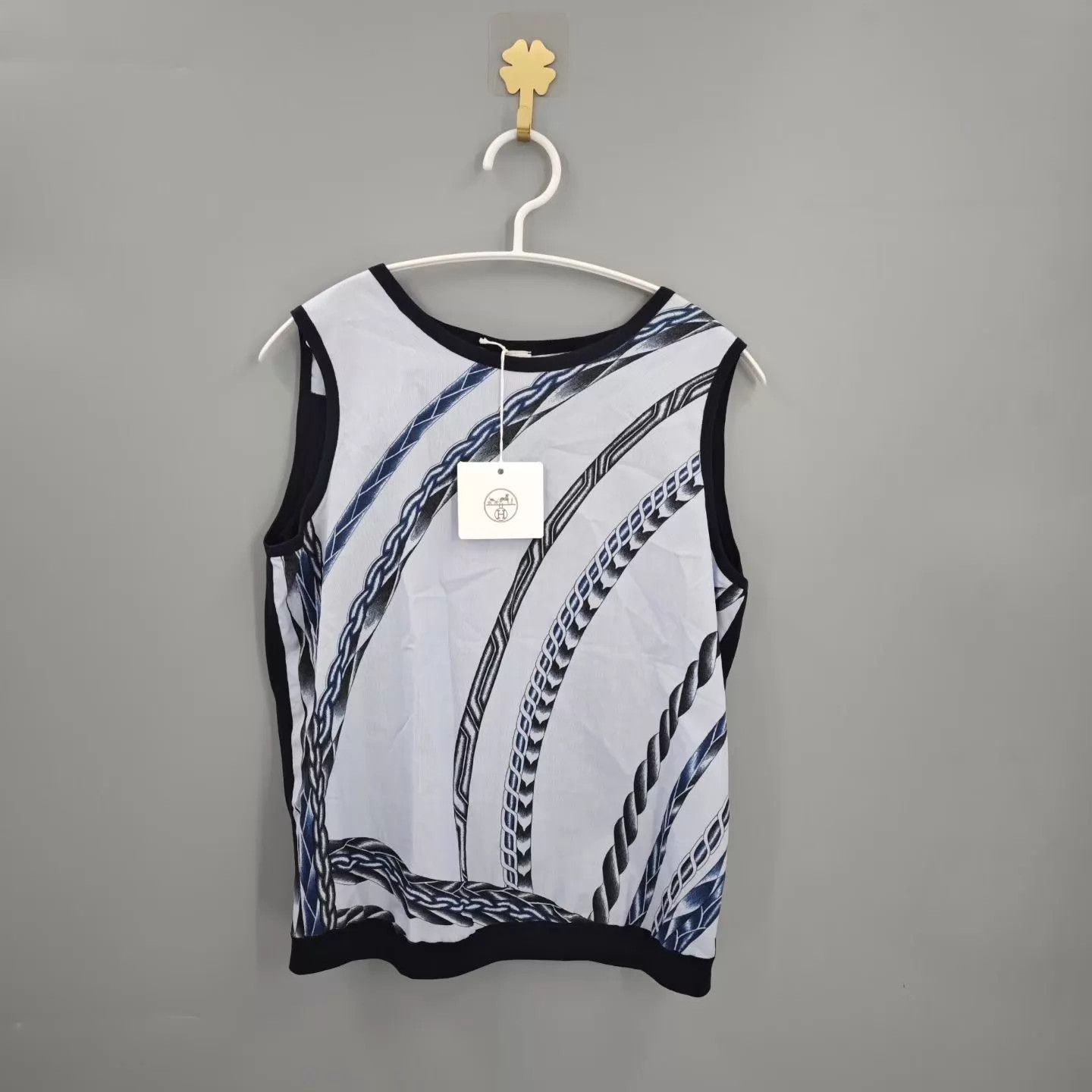 Hermes Hermes blue rope pattern paneled vest size 34 Size XS / US 0-2 / IT 36-38 - 1 Thumbnail