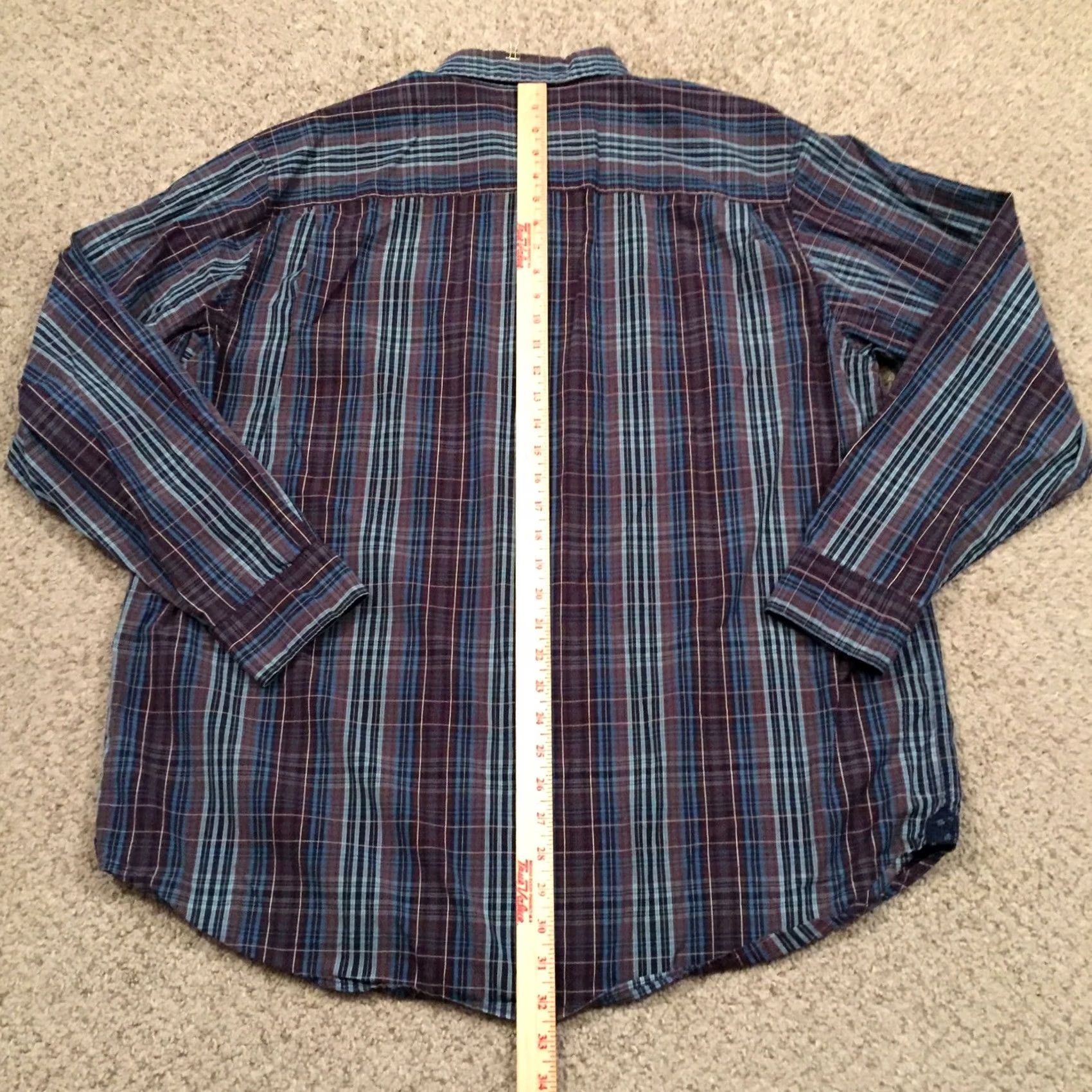 Old Navy Old Navy Shirt Mens XL Blue Purple Plaid Long Sleeve Button Up Size US XL / EU 56 / 4 - 6 Thumbnail