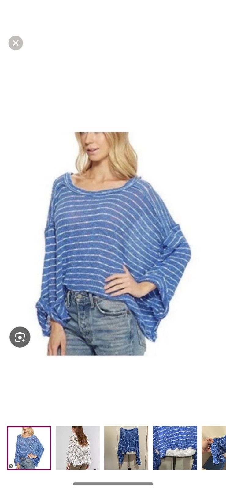 Free People Free people women’s large striped island girl top Size L / US 10 / IT 46 - 1 Thumbnail