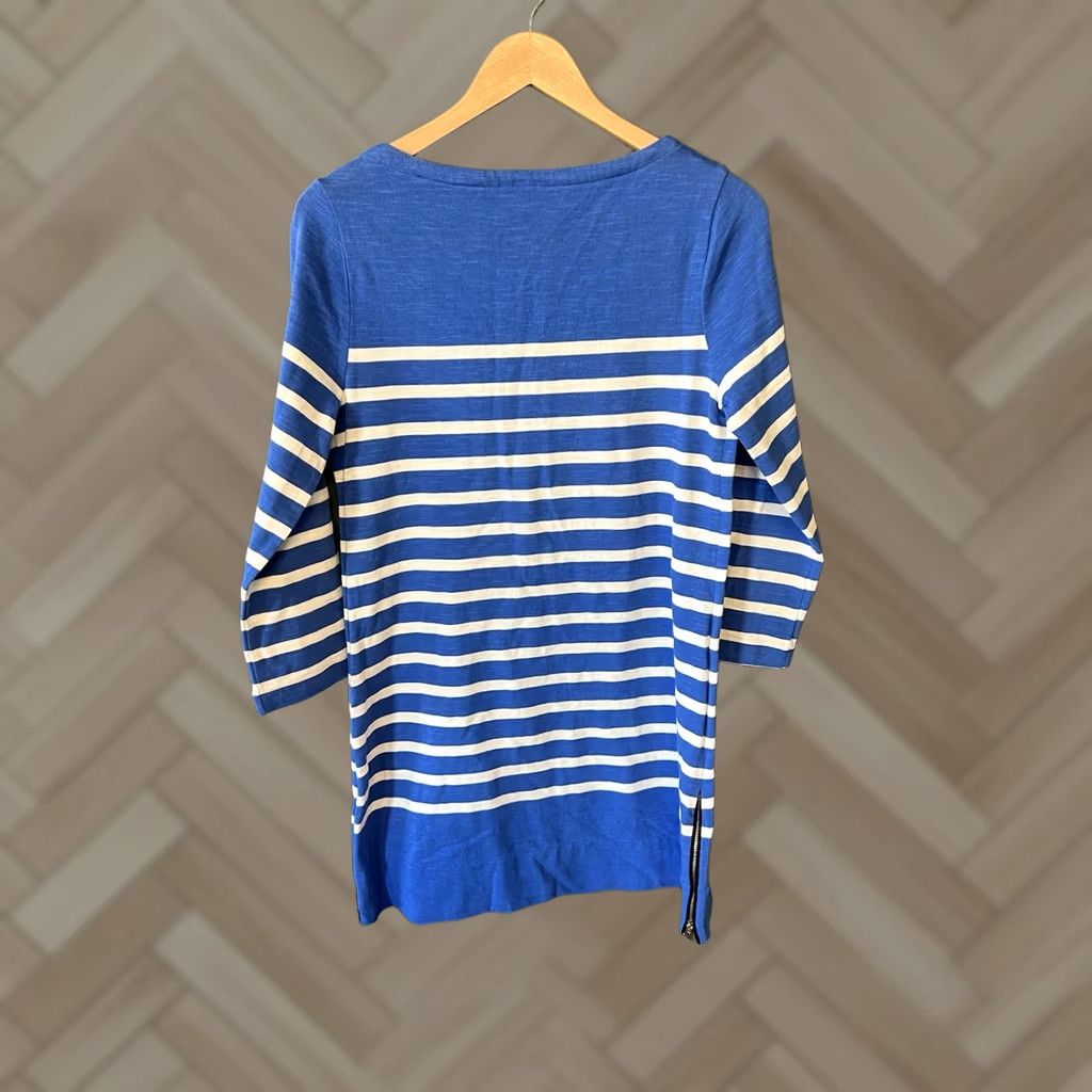 J.Crew J. Crew Womens Blue Striped Midi Knit Dress Size Small - Used - - Regular - China Size S / US 4 / IT 40 - 1 Thumbnail