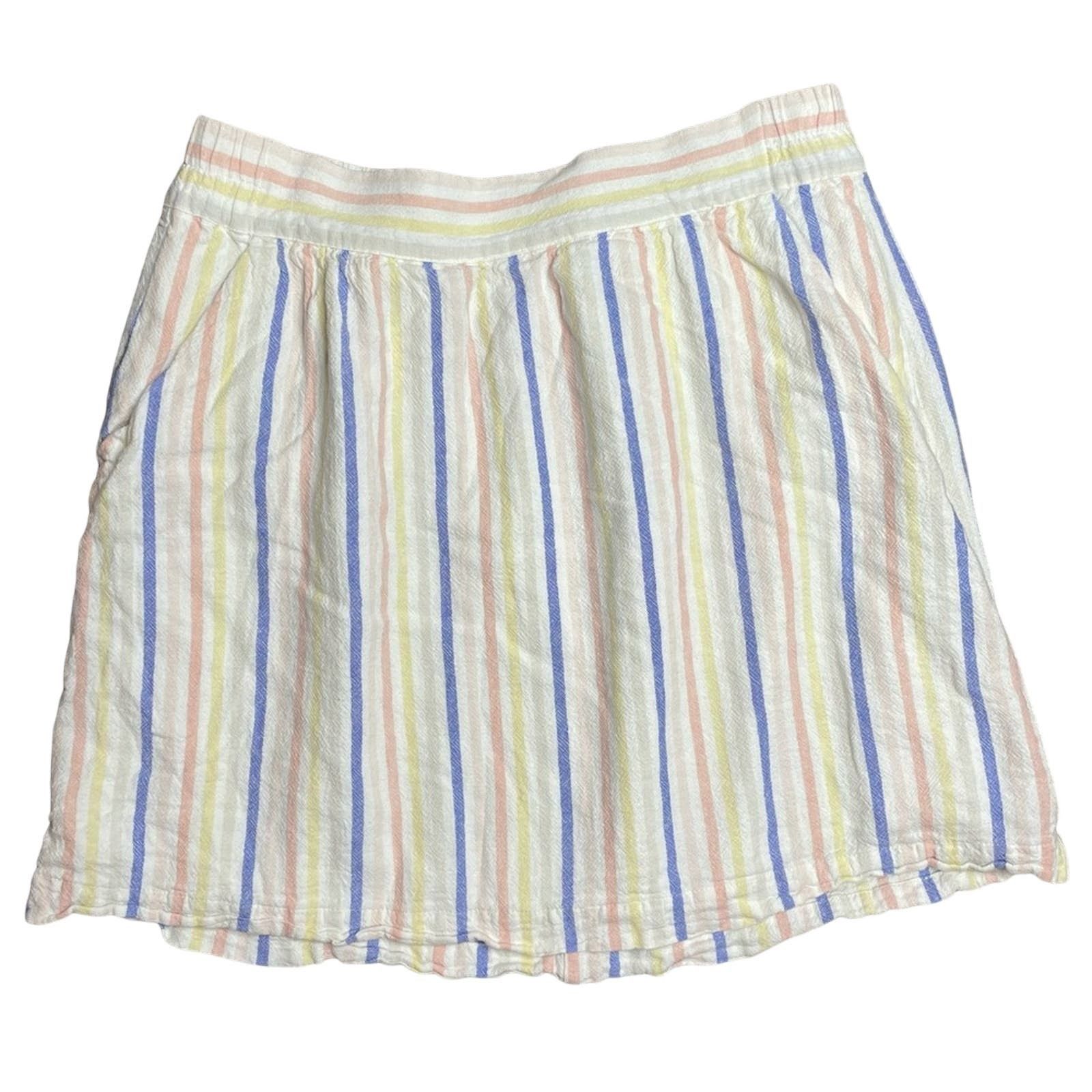 Loft Loft Lined Blend Striped Skirt Size 30" / US 8 / IT 44 - 1 Thumbnail
