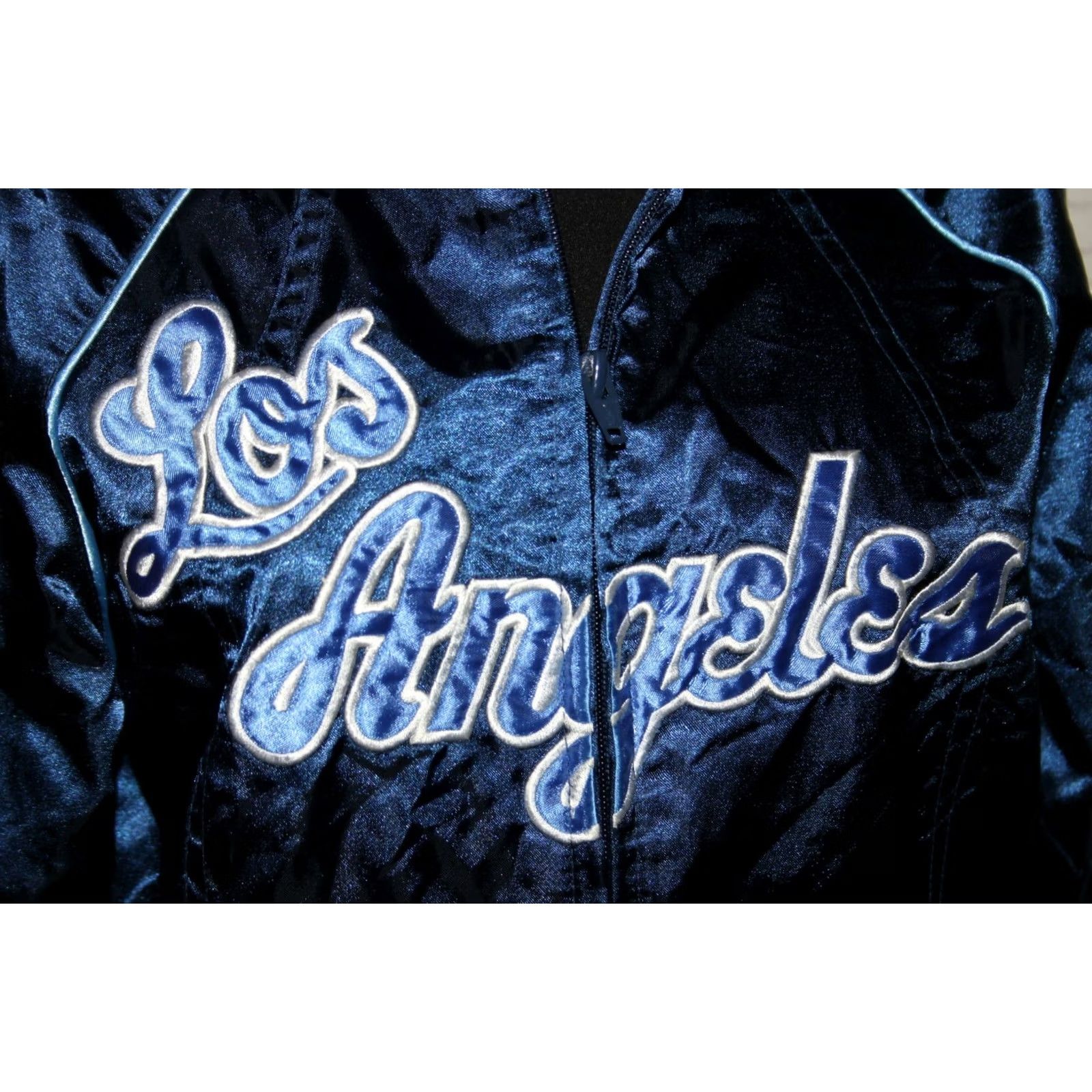 NBA VINTAGE Hardwood Classics basketball Lakers NBA womens jacket L Blue Bomber Jacket Size L / US 10 / IT 46 - 4 Thumbnail