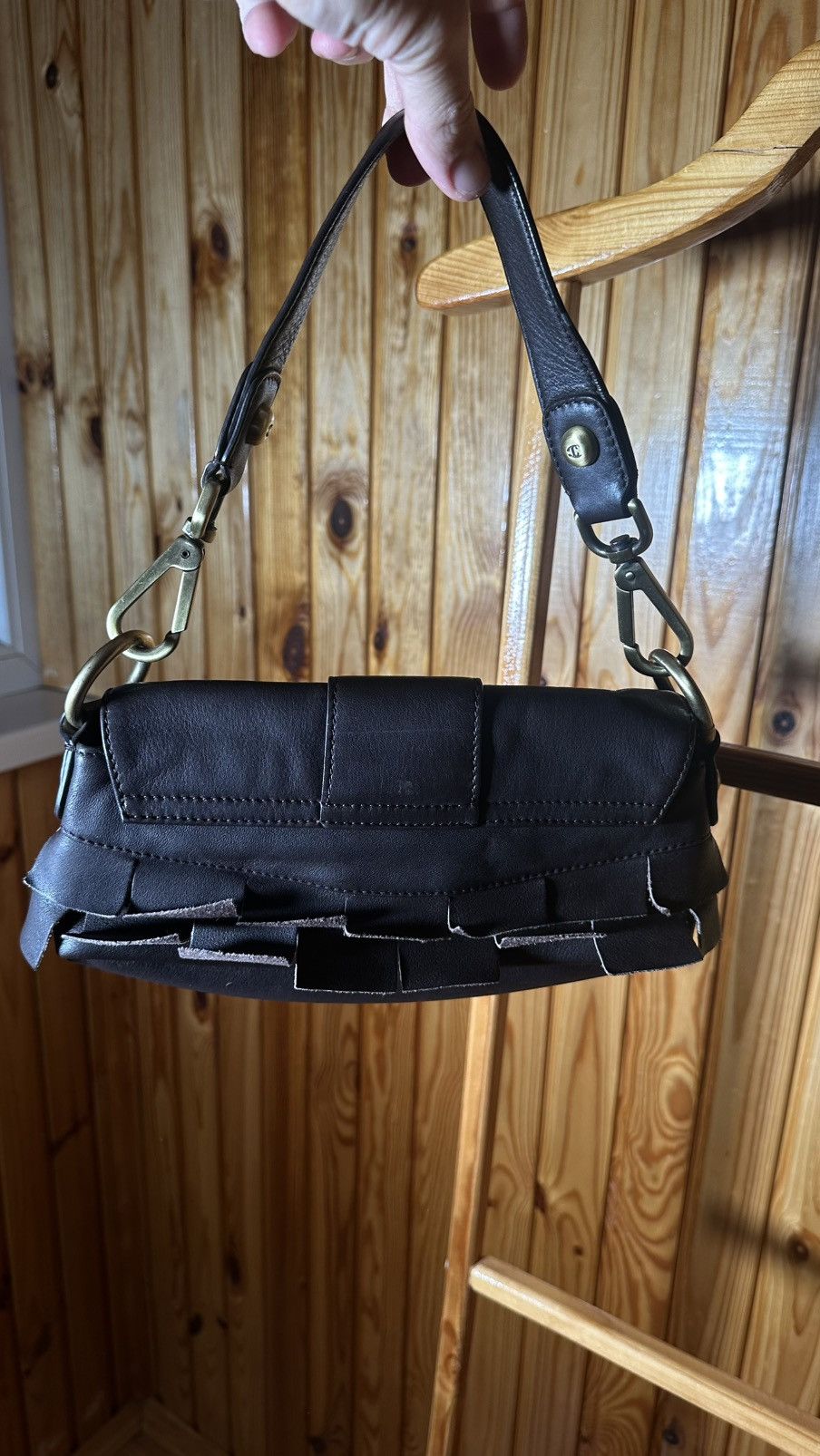 Just Cavalli × Vintage Vintage Just Cavalli Y2K brown l Laether Purse Shoulder Bag❤️ Size ONE SIZE - 9 Thumbnail