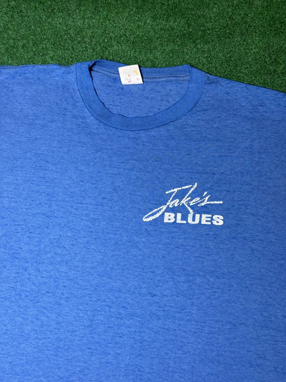 Band Tees × Jerzees × Vintage Vtg 90s RARE Jake’s Blues Band Distressed T Shirt Size US XL / EU 56 / 4 - 4 Thumbnail