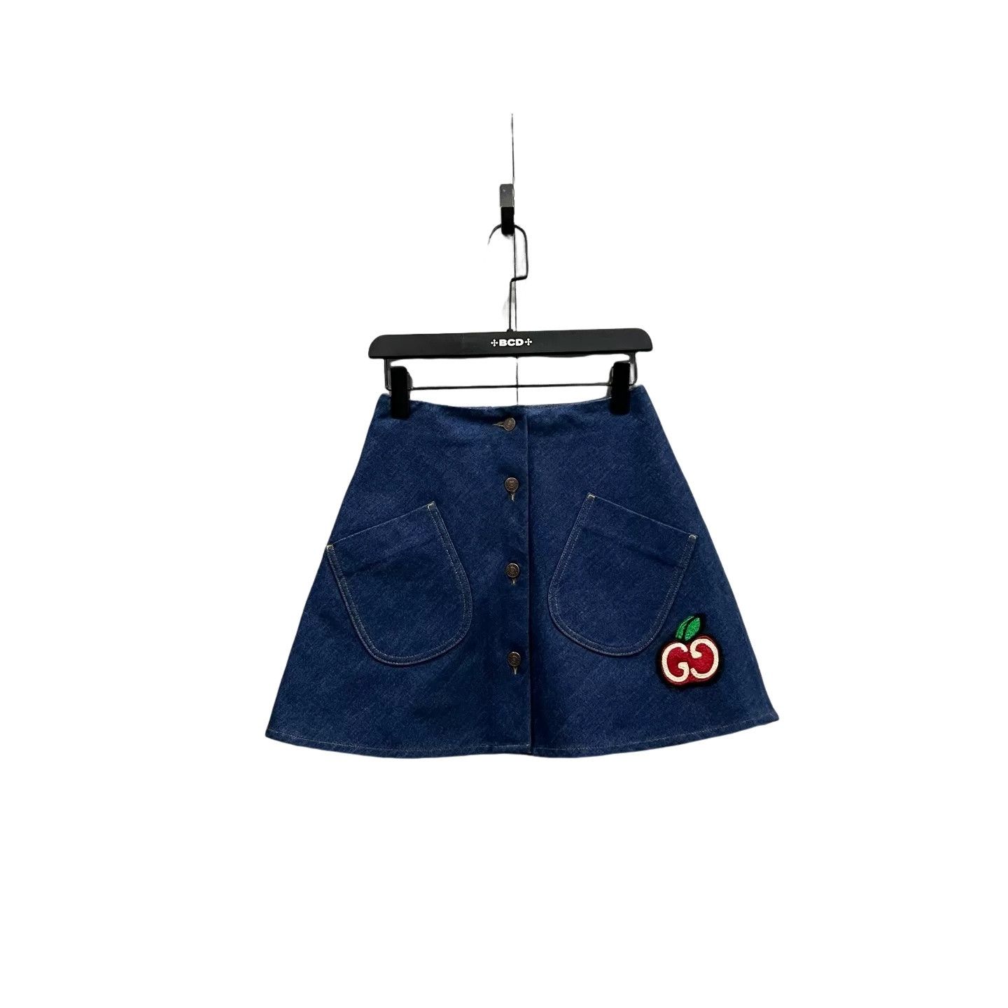 Gucci Gucci Apple GG Embroidery Denim Mini Skirt IT 38 Size 26" / US 2 / IT 38 - 1 Thumbnail